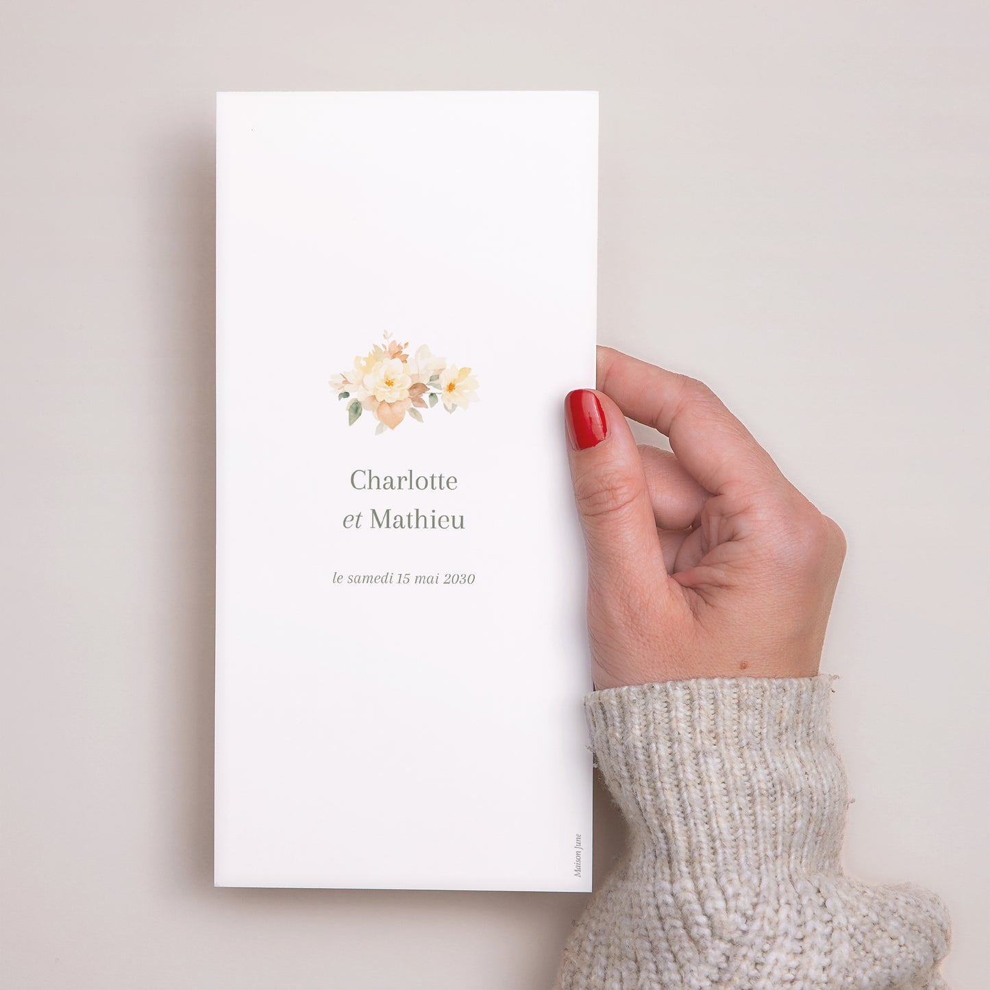 Menu Mariage Panoramique portrait Trio romantique photo N° 3