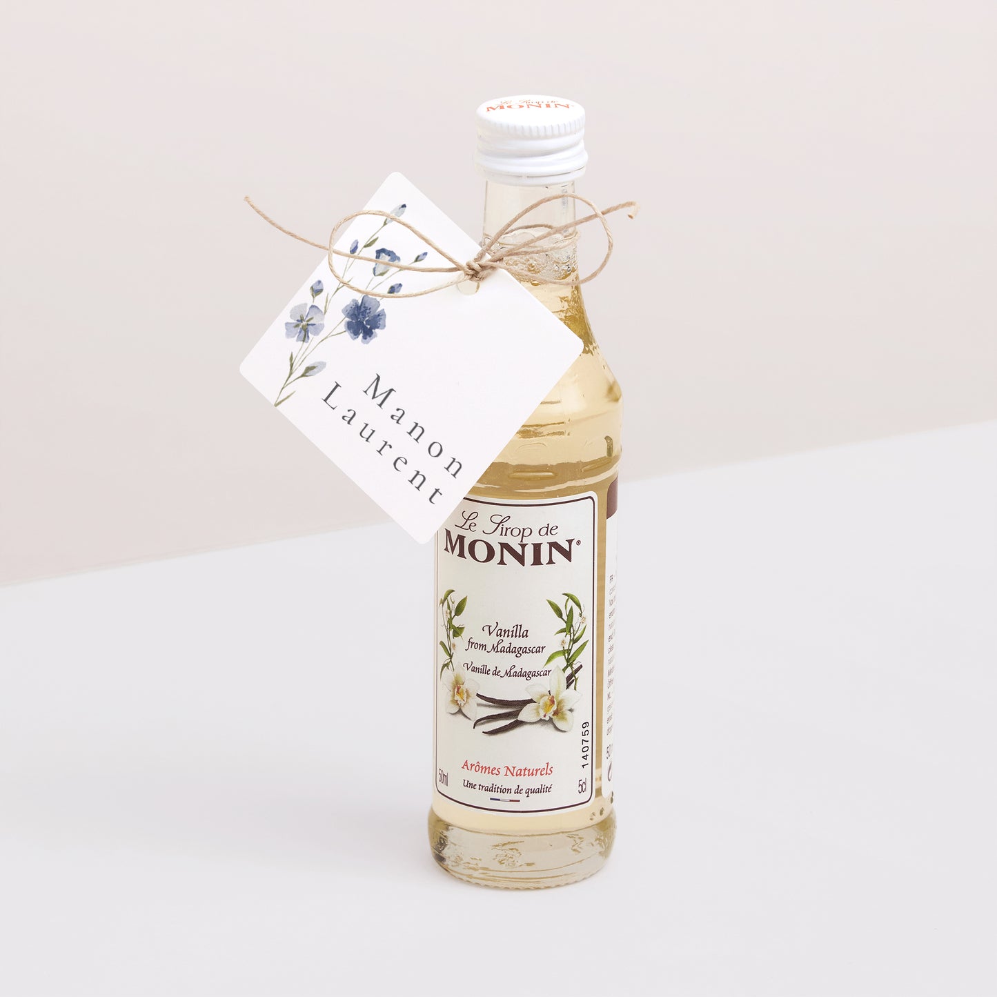 Etiquette perforée Mariage Carrée Couronne Florale Champêtre photo N° 3