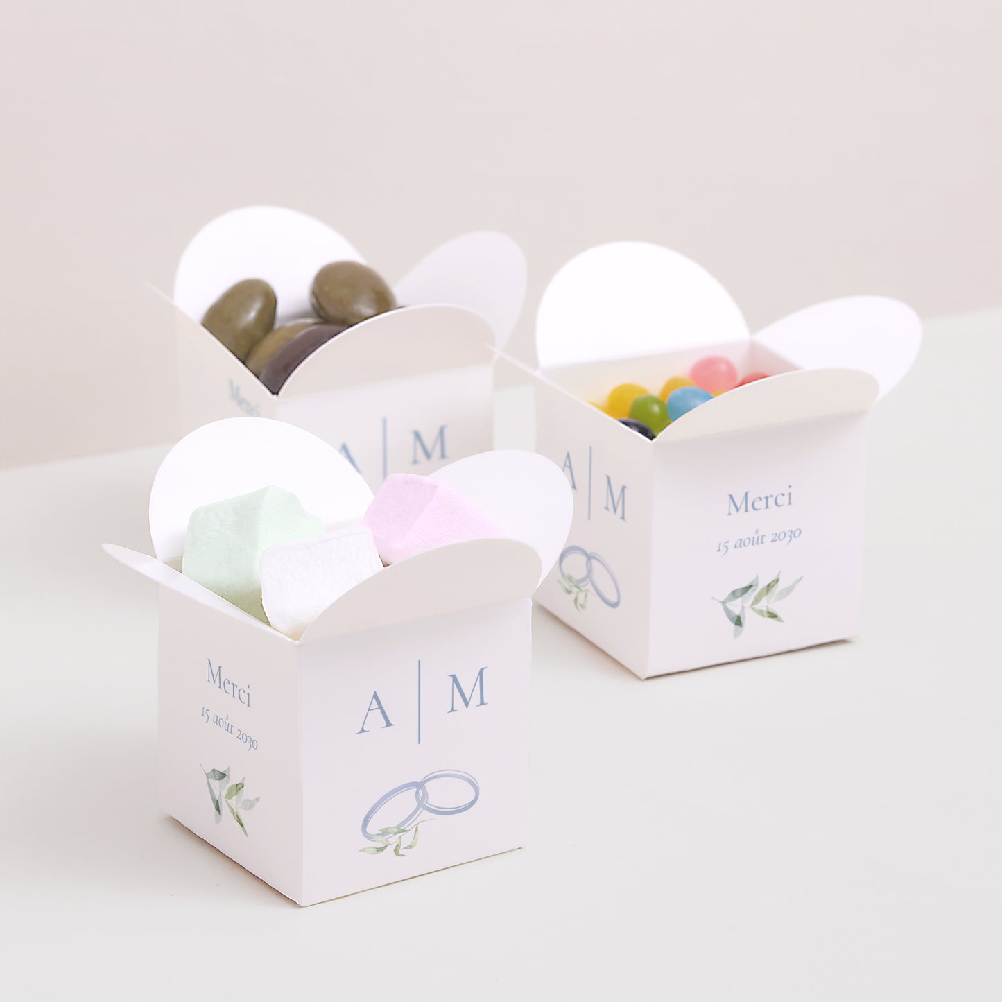 Boîte à dragées Mariage Ouverture papillon Emblème vintage photo N° 3