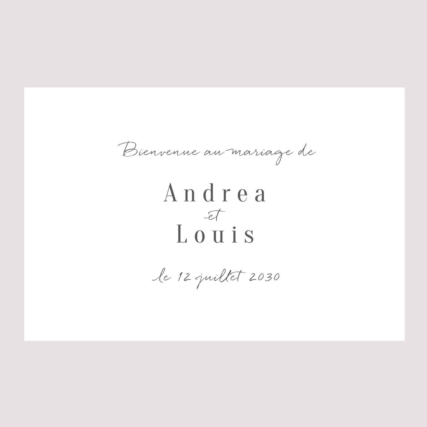 Panneau bienvenue Mariage Paysage 90 x 60 cm À la campagne photo N° 2