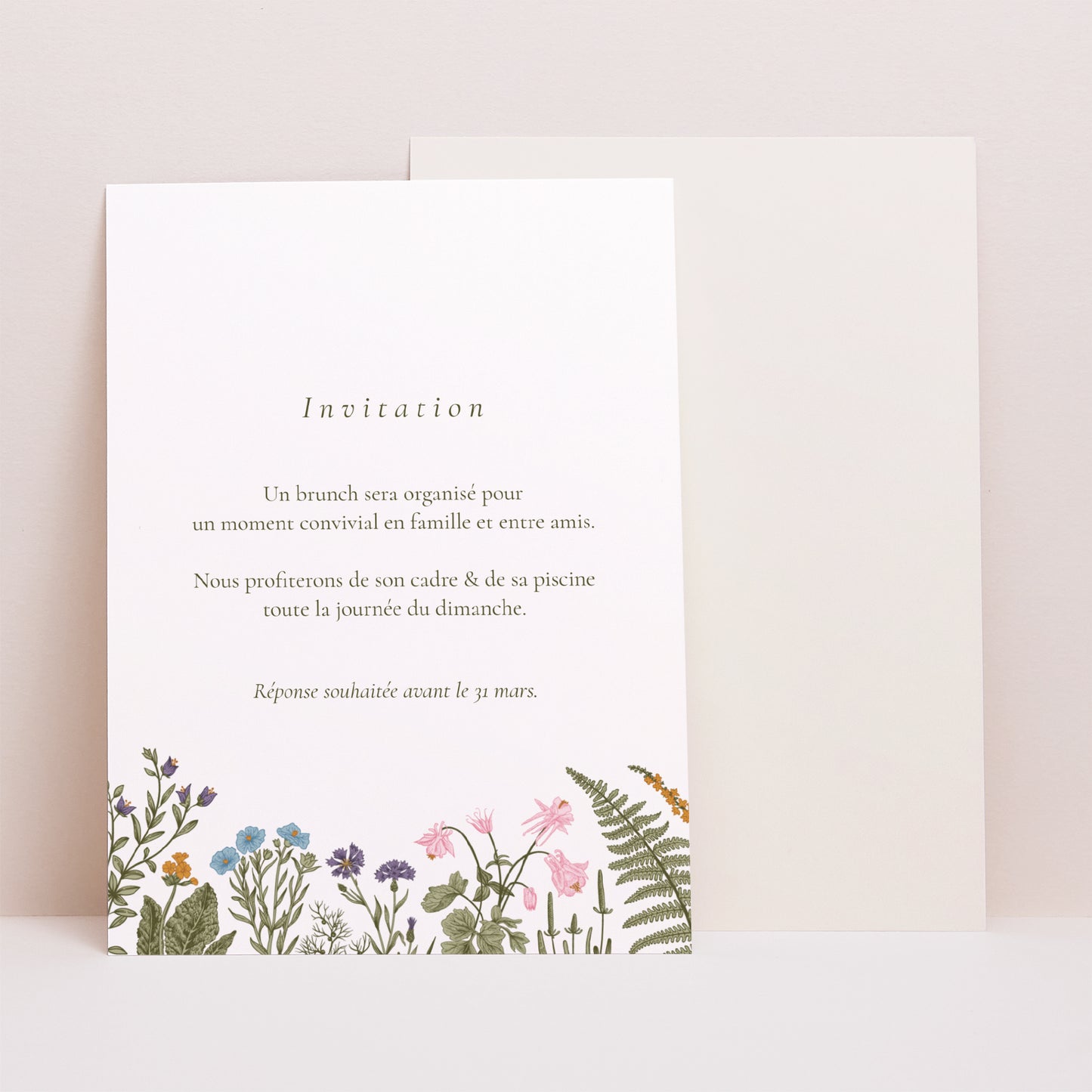 Invitations Mariage Portrait Couronne vintage photo N° 1