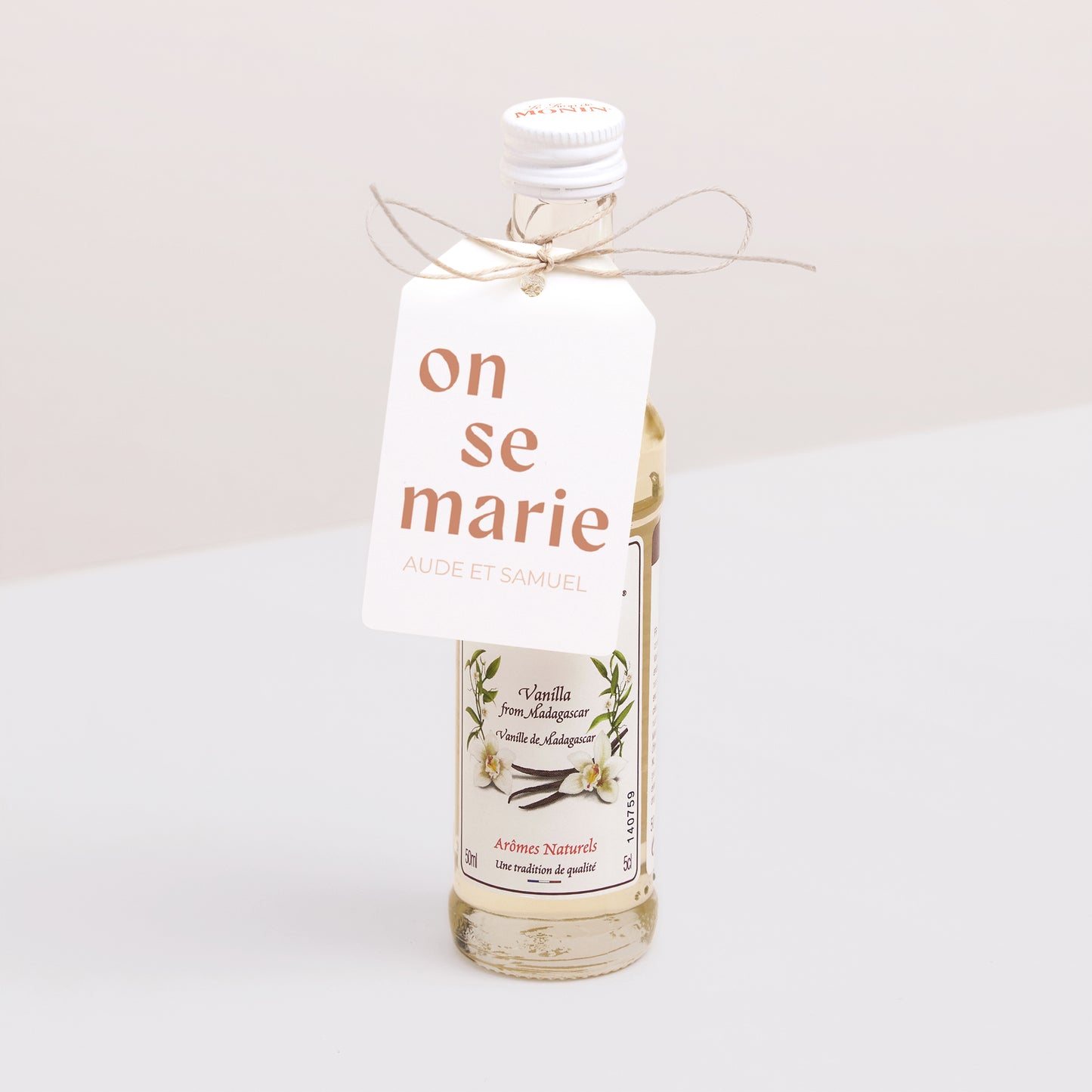 Etiquette perforée Mariage Fanion Typo terracotta photo N° 3
