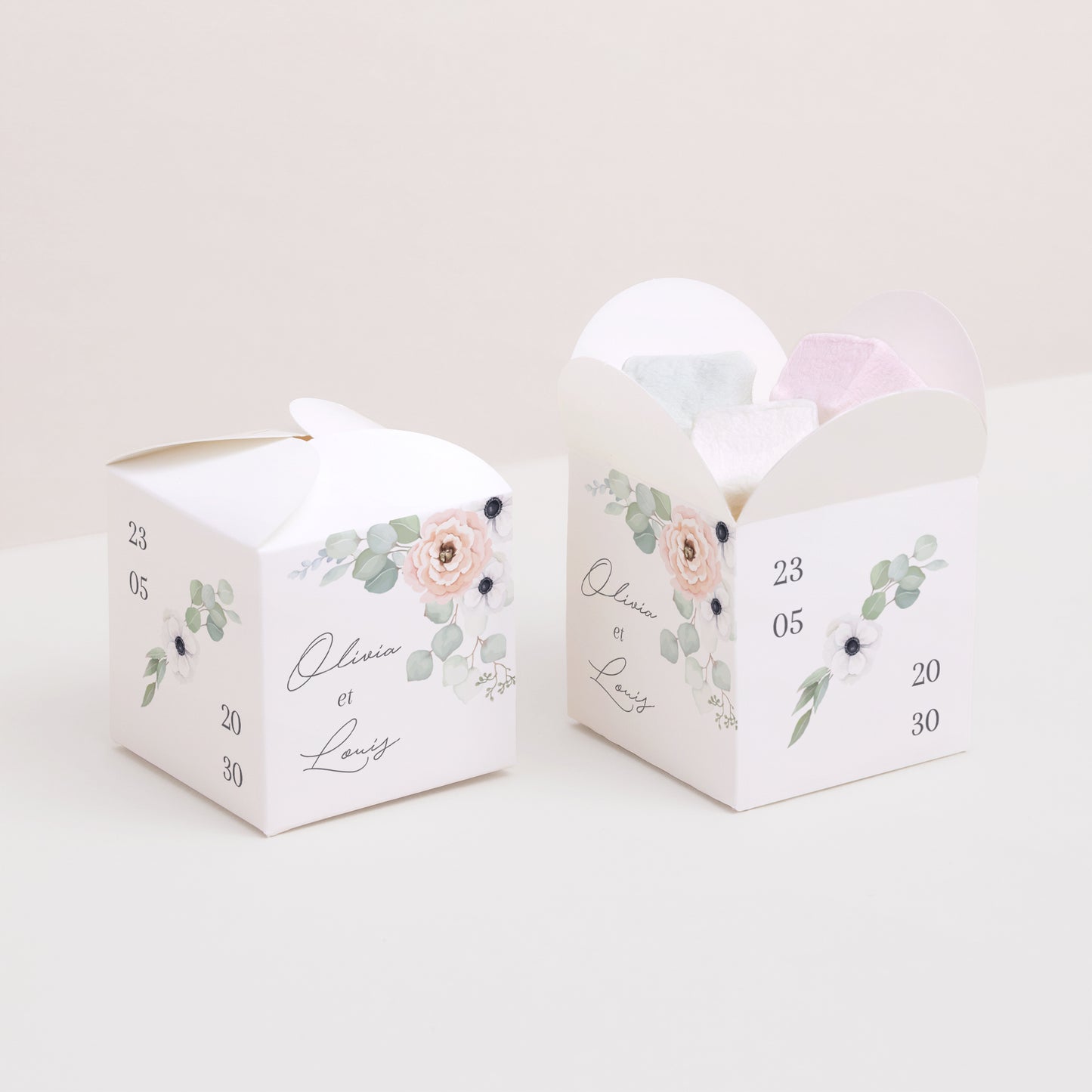 Boîte à dragées Mariage Ouverture papillon Romance photo N° 2