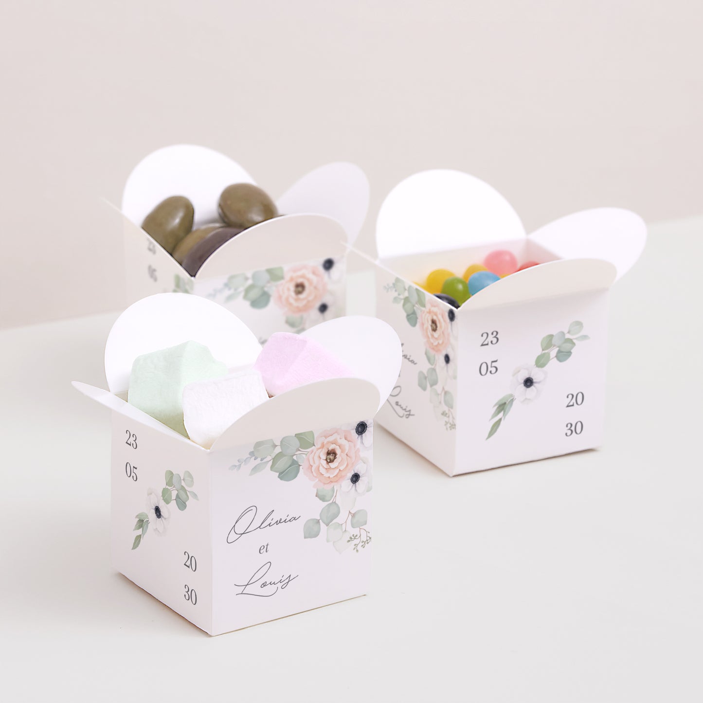 Boîte à dragées Mariage Ouverture papillon Romance photo N° 3