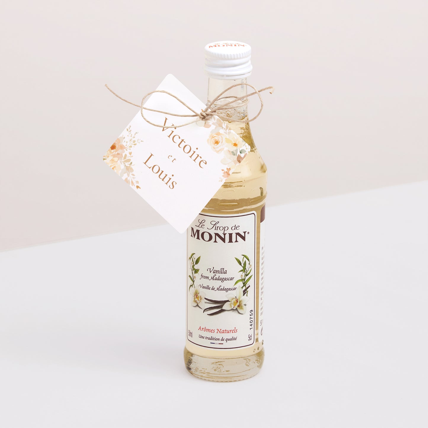 Etiquette perforée Mariage Carrée Pochette fleurie photo N° 3