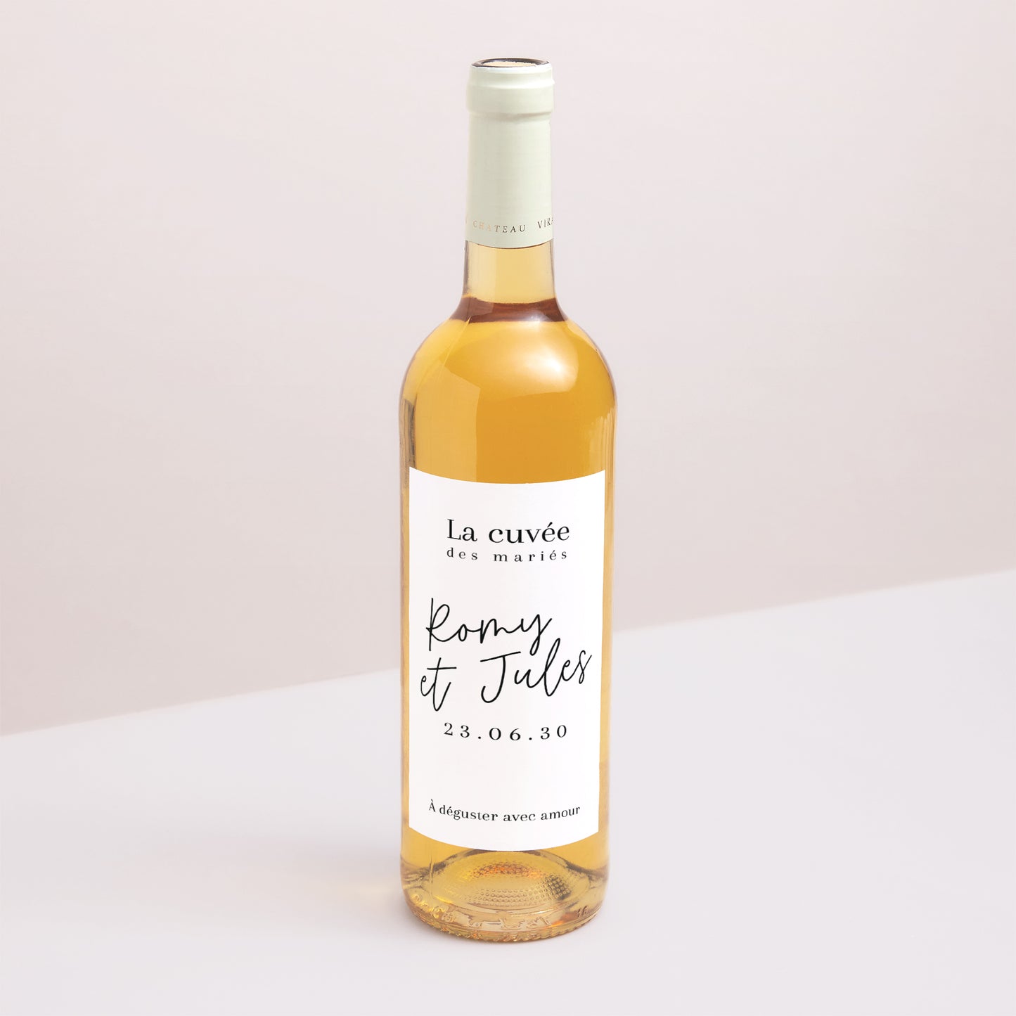 Etiquette bouteille Mariage Portrait Pacôme photo N° 1