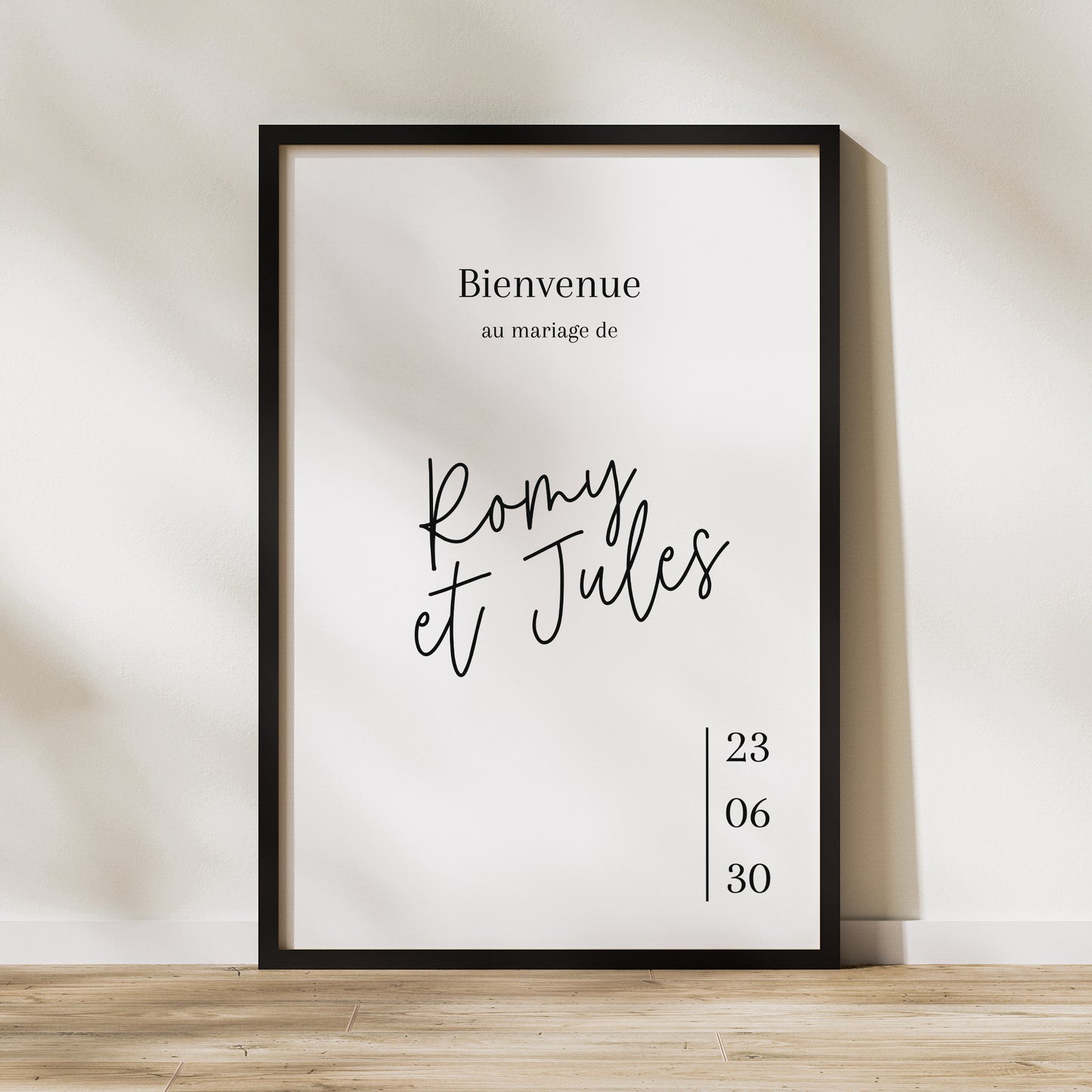 Panneau bienvenue Mariage Portrait 60 x 90 cm Pacôme photo N° 1