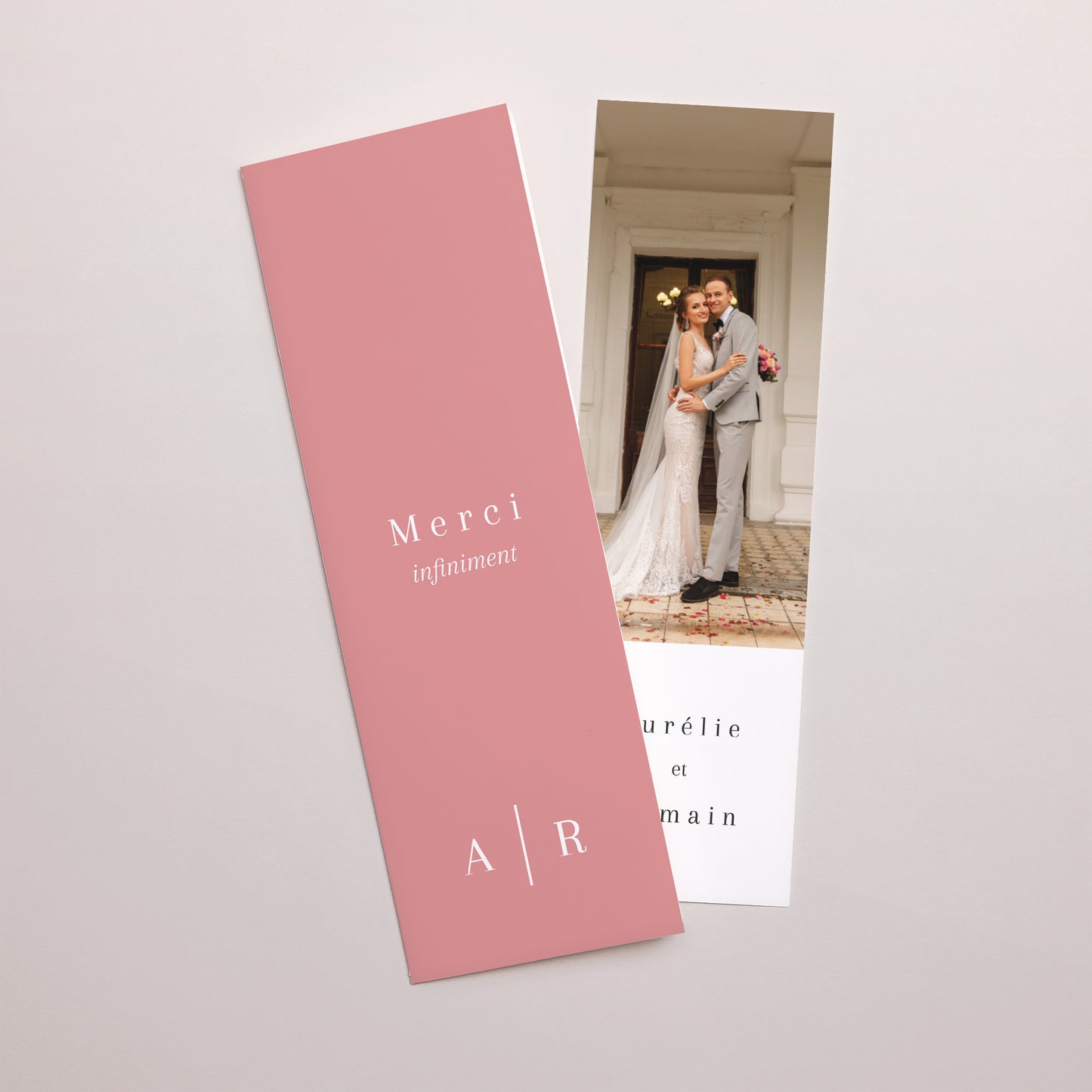 Remerciements Mariage Marque-page photo Cornaline photo N° 1