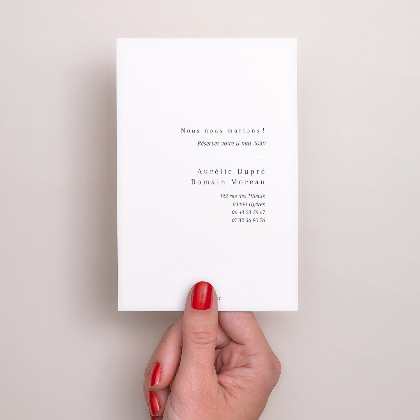 Save the date Mariage Portrait Cornaline photo N° 3