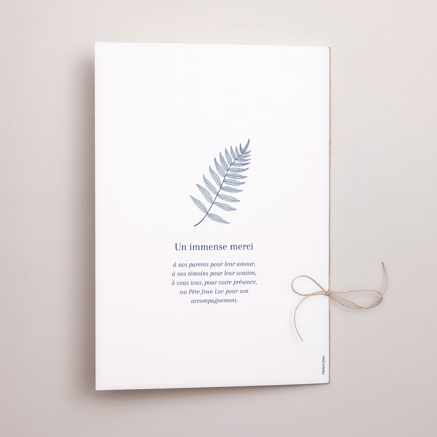 Livret de messe Mariage Double volet Cyanotype II photo N° 3