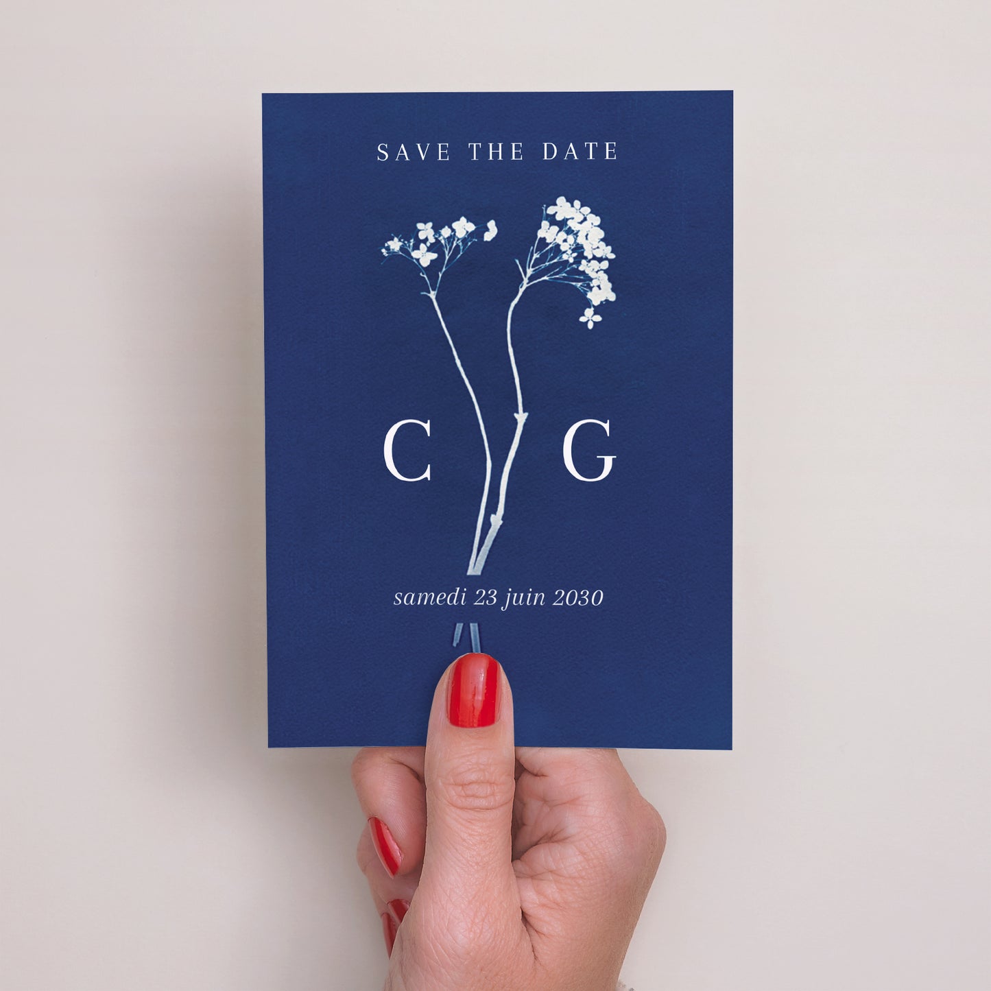 Save the date Mariage Portrait Cyanotype II photo N° 2