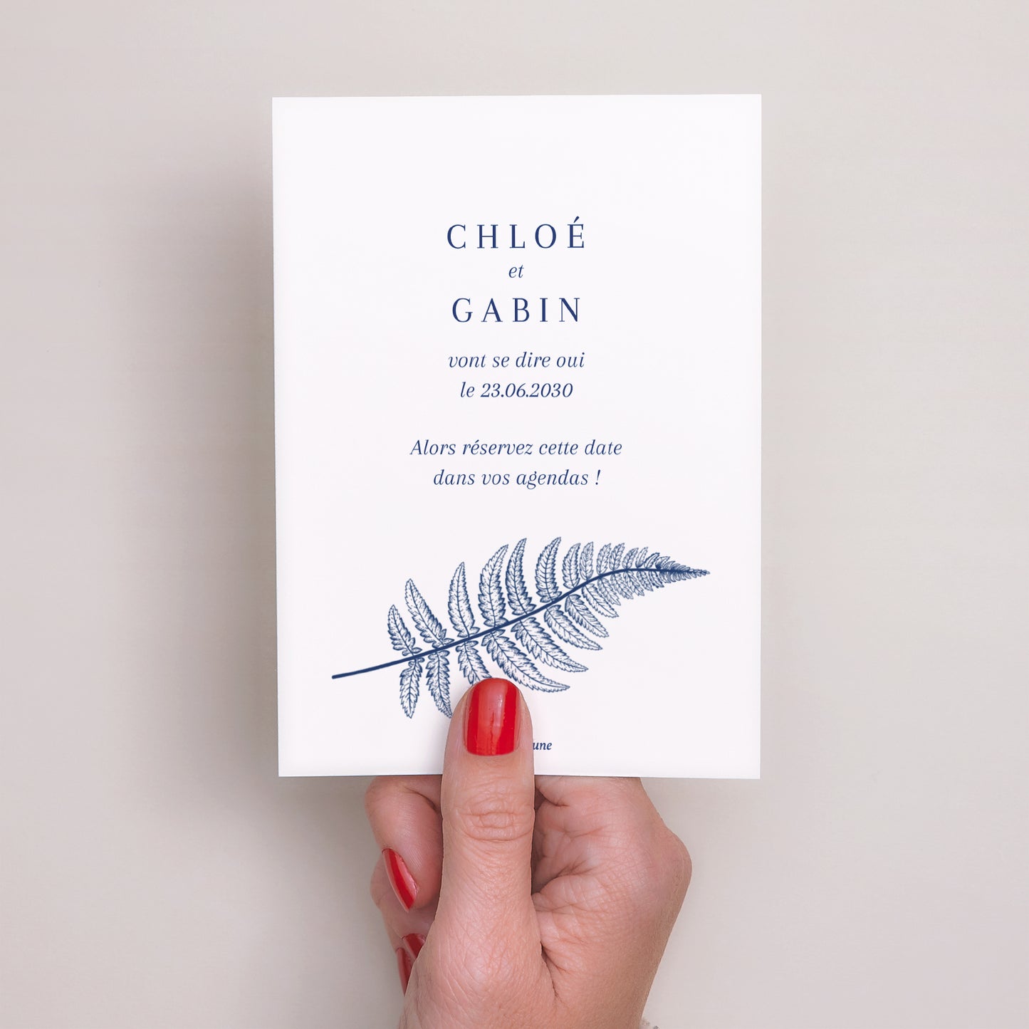 Save the date Mariage Portrait Cyanotype II photo N° 3