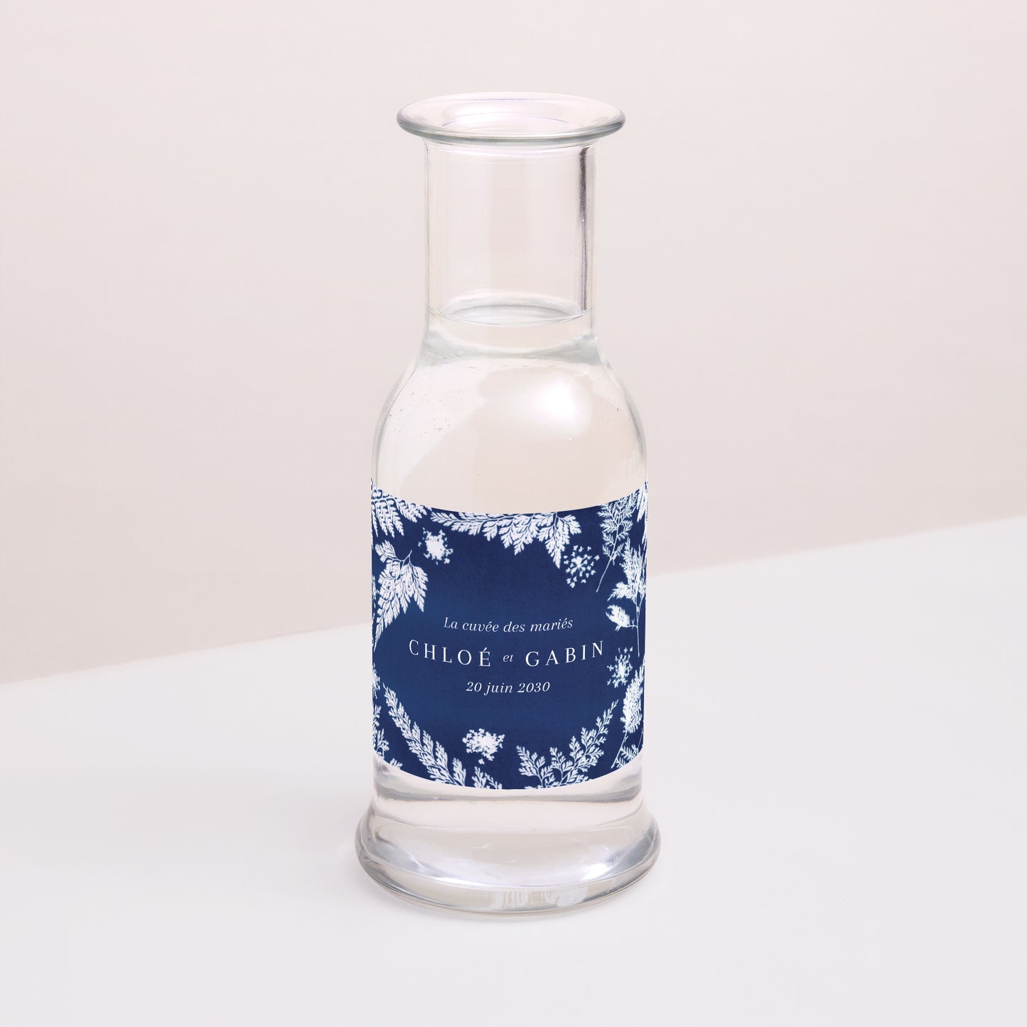 Etiquette bouteille Mariage Paysage Cyanotype II photo N° 2