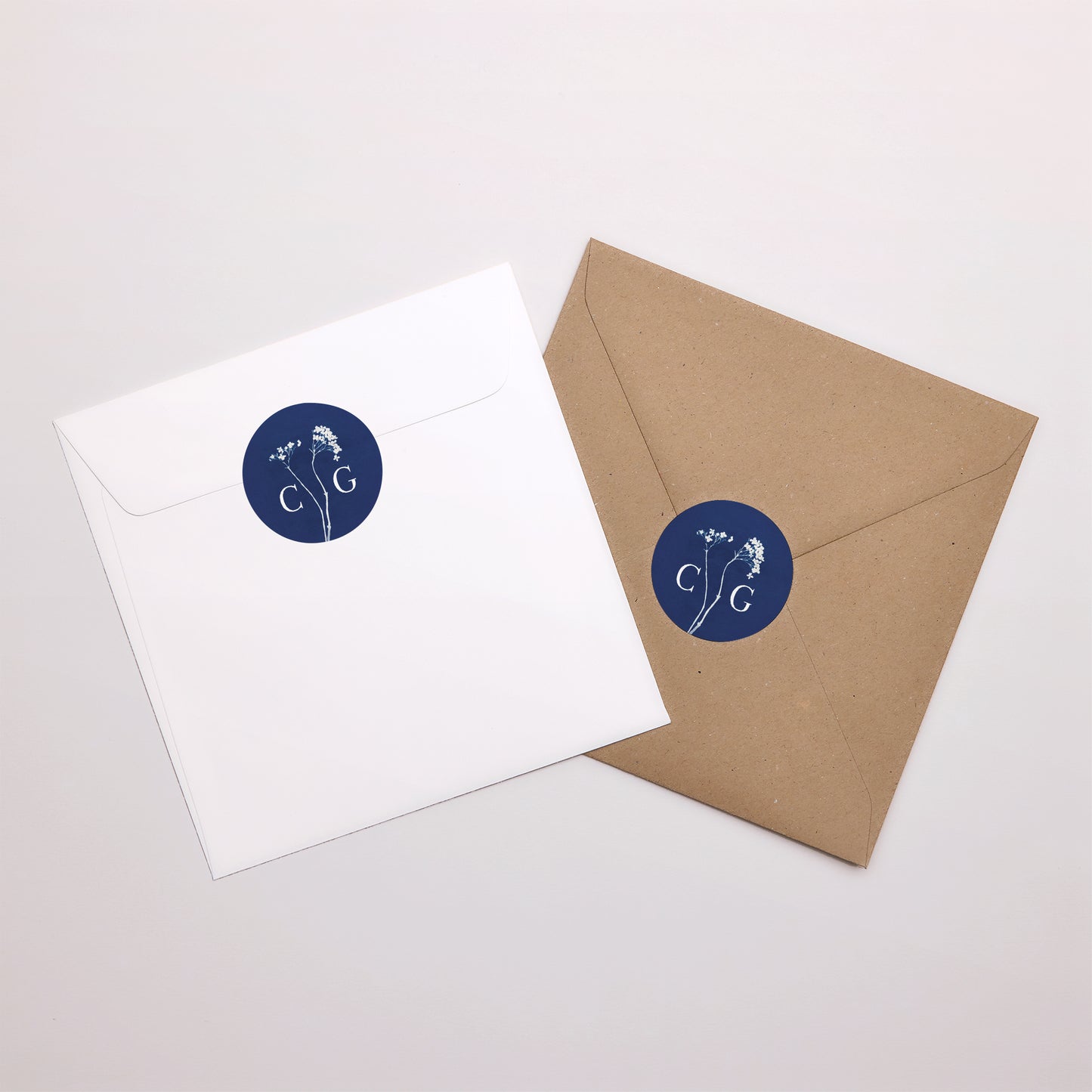 Sticker Mariage Rond Cyanotype II photo N° 3