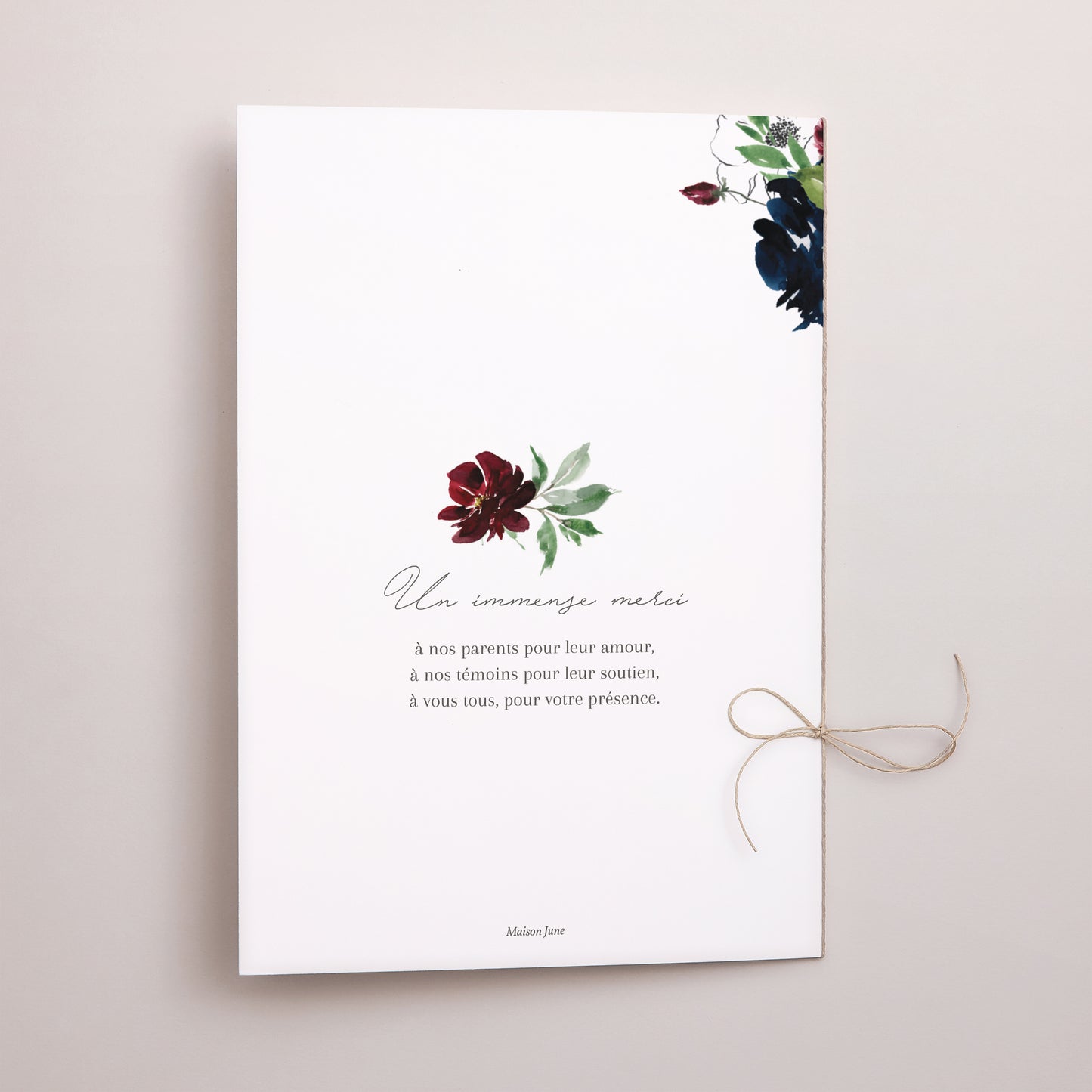 Livret de messe Mariage Double volet Pompadour photo N° 3