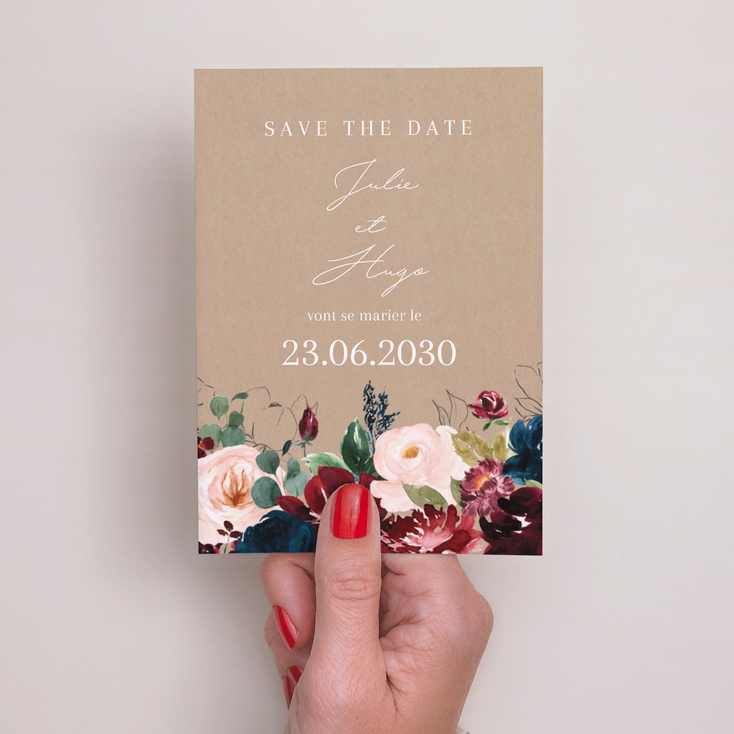 Save the date Mariage Portrait Pompadour photo N° 2