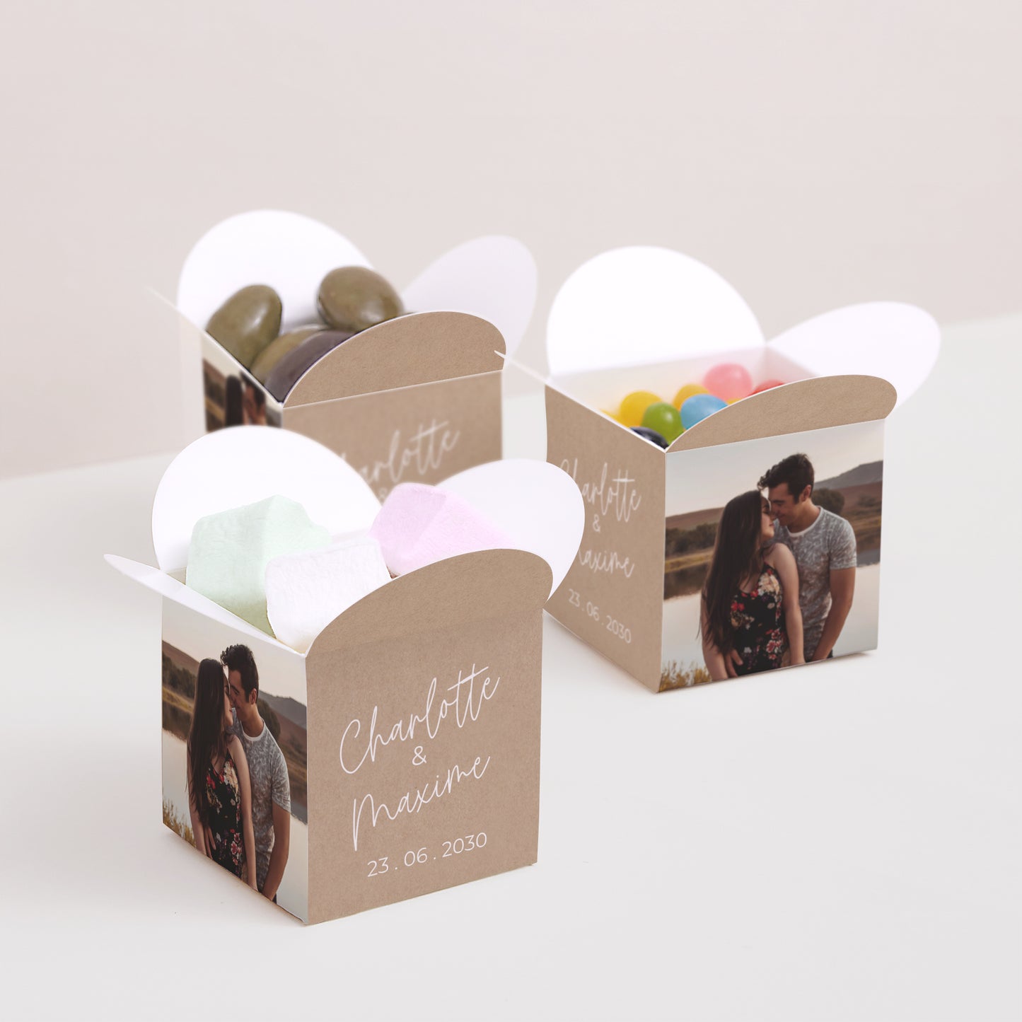 Boîte à dragées Mariage Ouverture papillon for ever photo N° 3