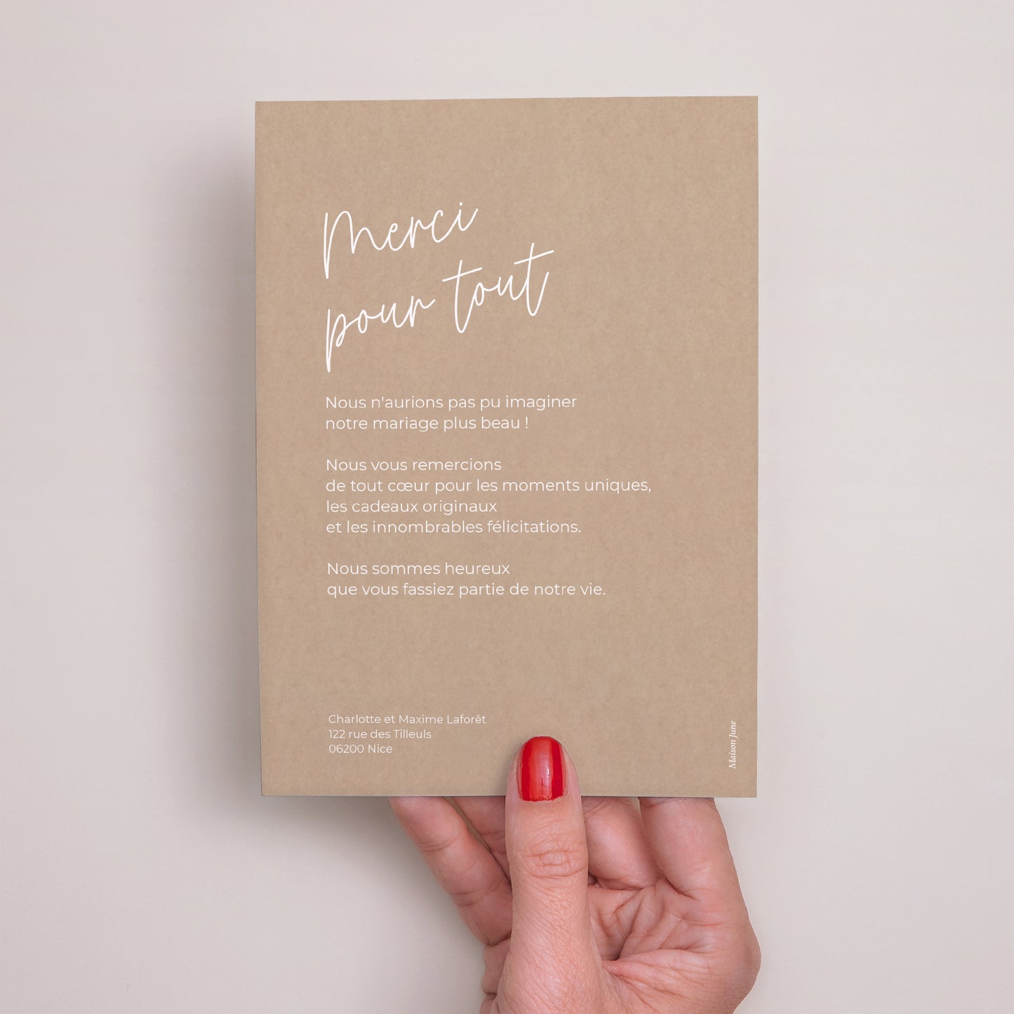 Remerciements Mariage Portrait For ever photo N° 3