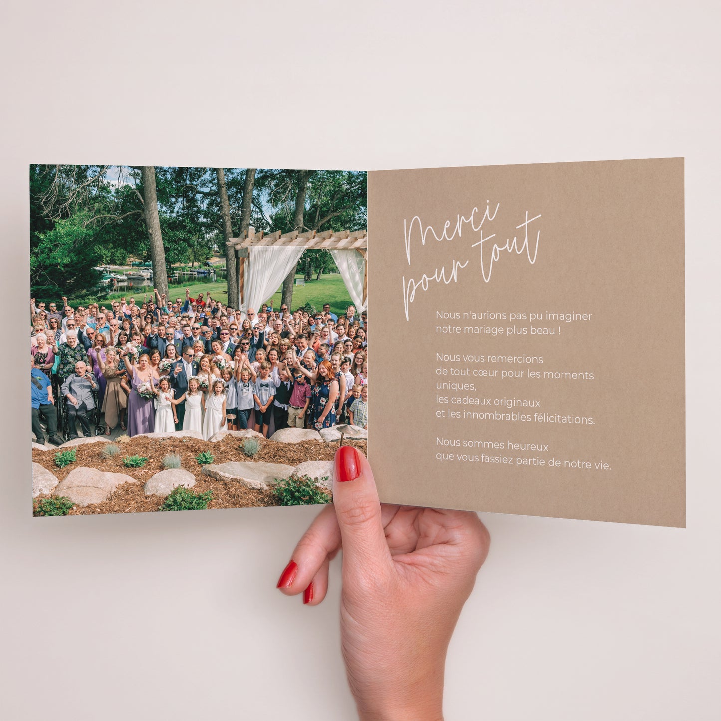 Remerciements Mariage Carré double volet for ever photo N° 2