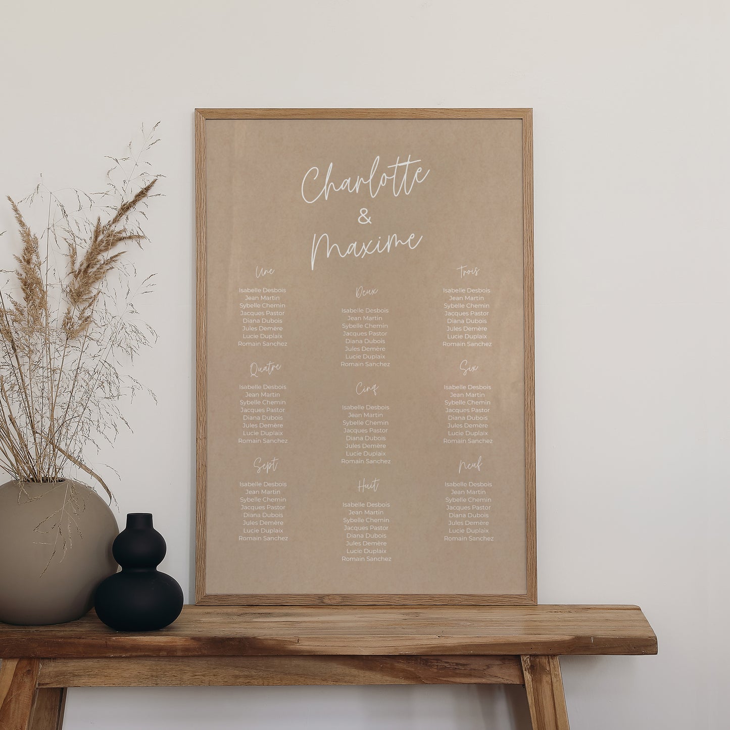 Plan de table Mariage Portrait 60 x 90 cm for ever photo N° 2