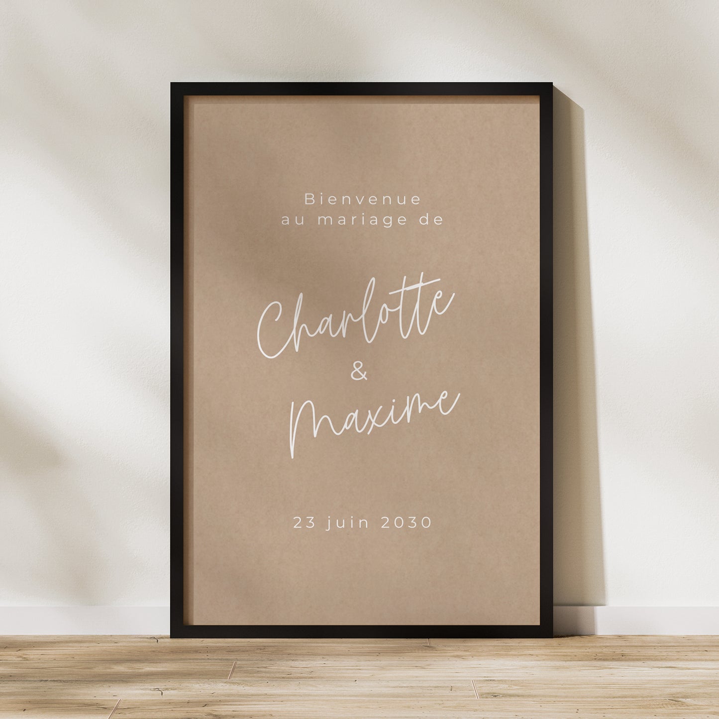 Panneau bienvenue Mariage Portrait 60 x 90 cm for ever photo N° 1