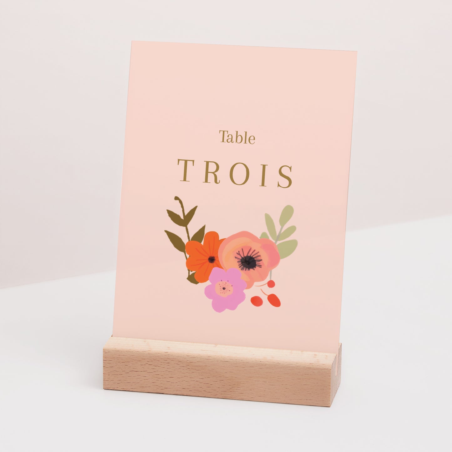 Marque table Mariage Rectangle Farandole de Fleurs photo N° 3