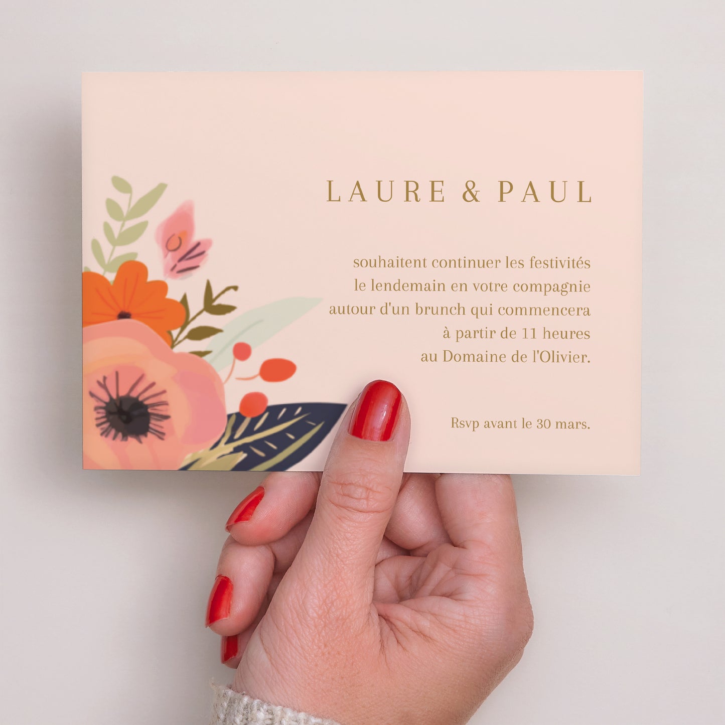 Invitations Mariage Paysage Farandole de Fleurs photo N° 3