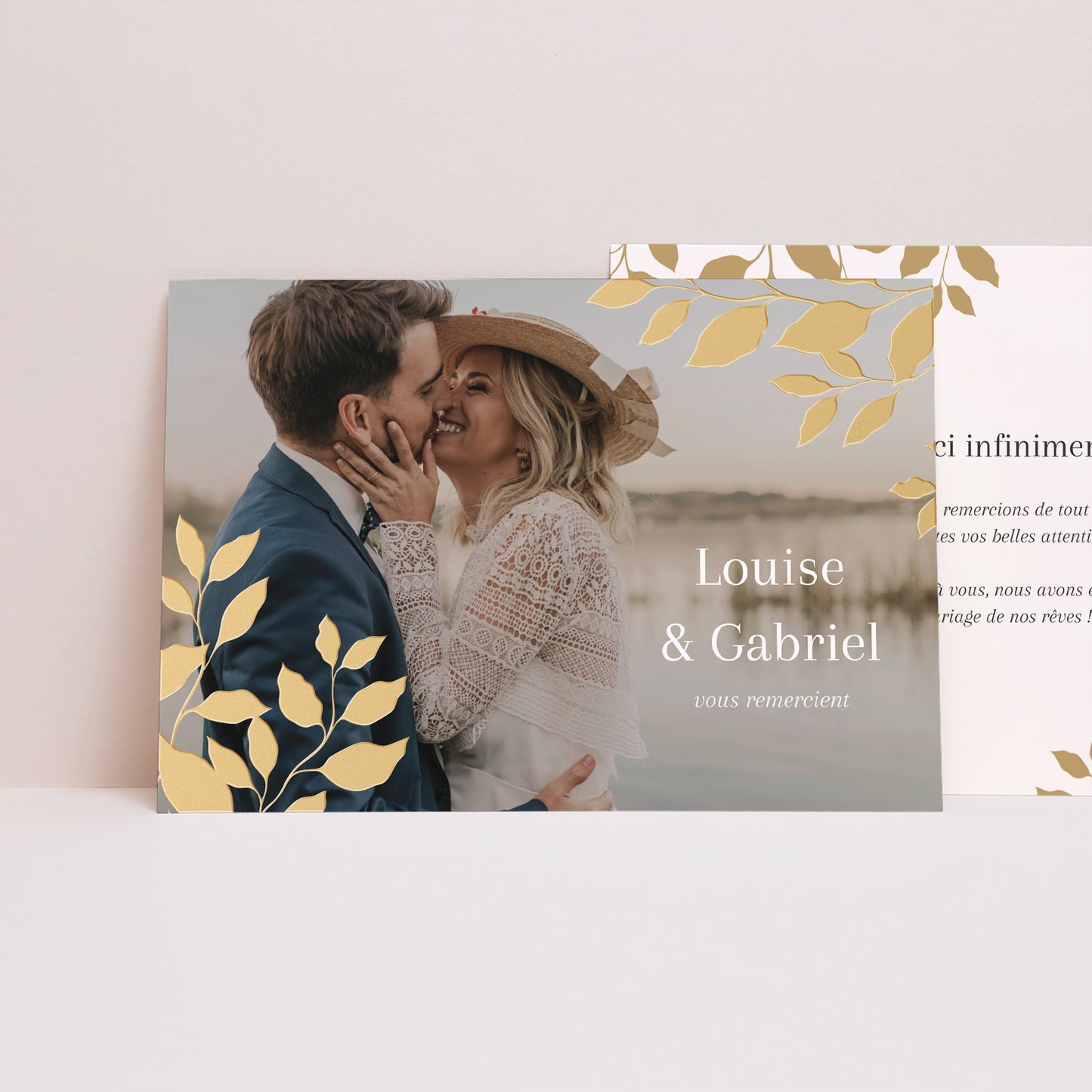 Remerciements Mariage Paysage feuillage doré photo N° 1