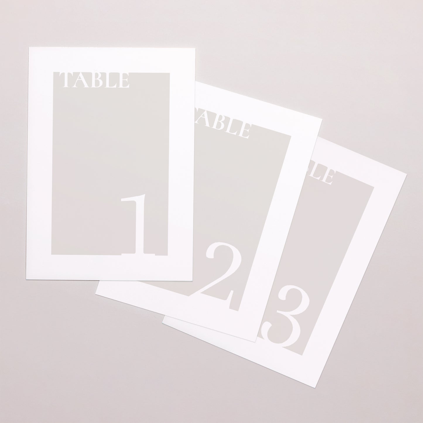 Marque table Mariage Rectangle Typo et beige photo N° 1