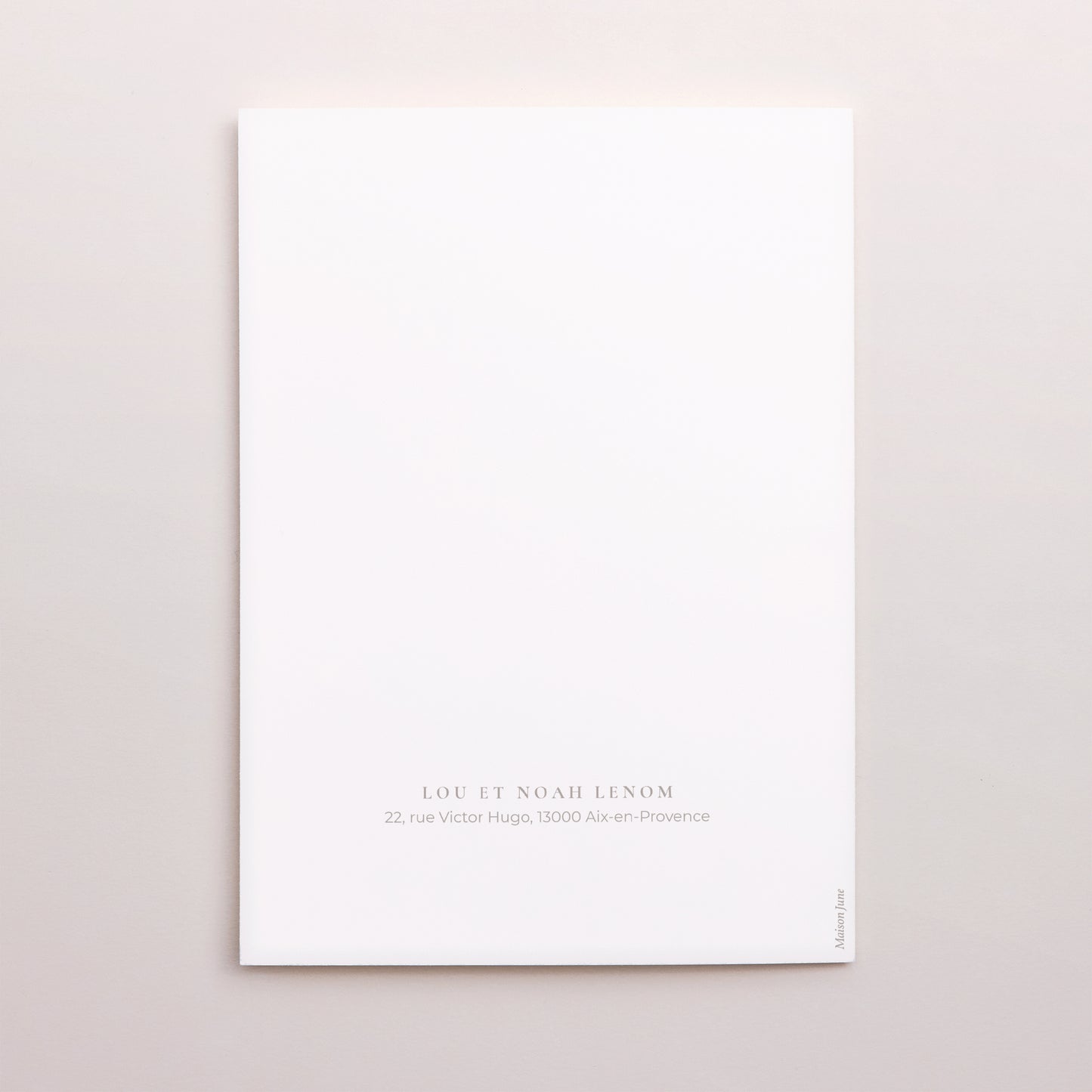 Remerciements Mariage Portrait double volet Typo et beige photo N° 3