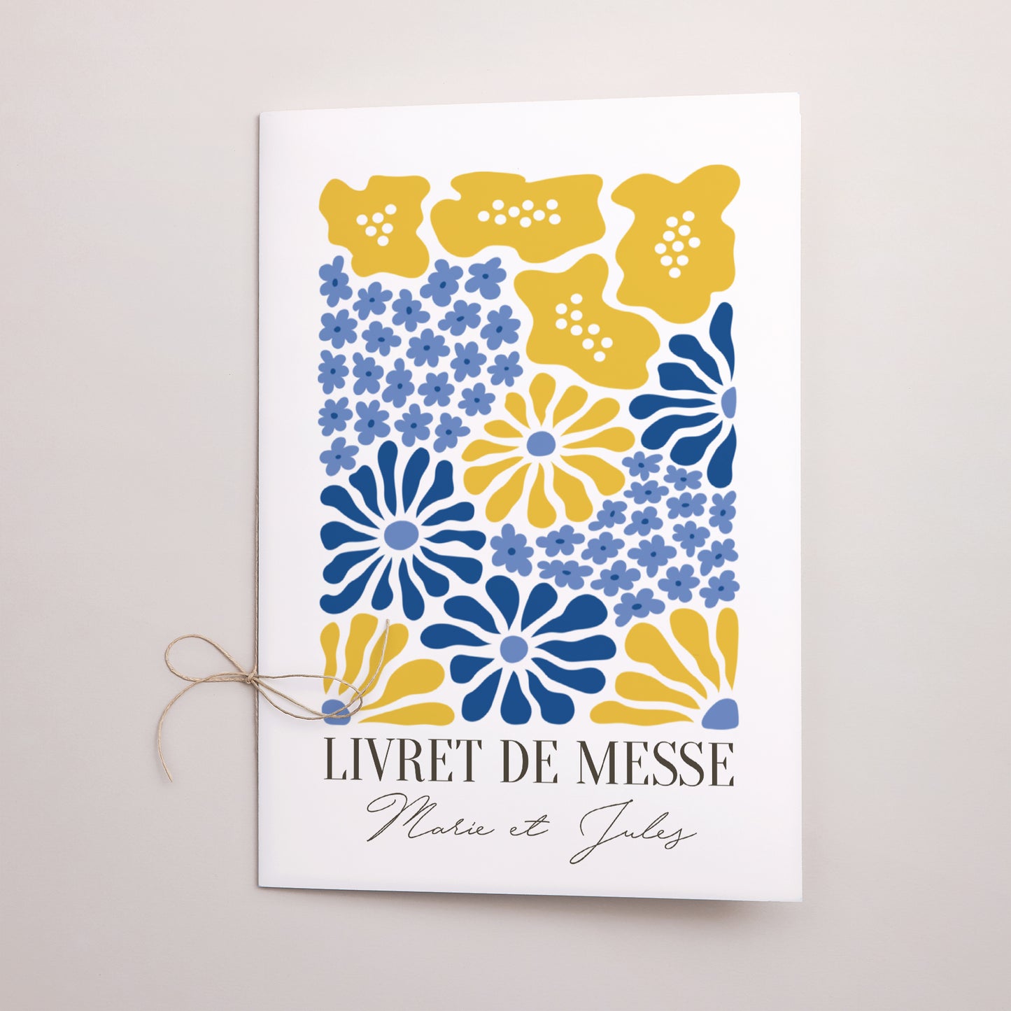 Livret de messe Mariage Double volet Flowers by Matisse photo N° 1