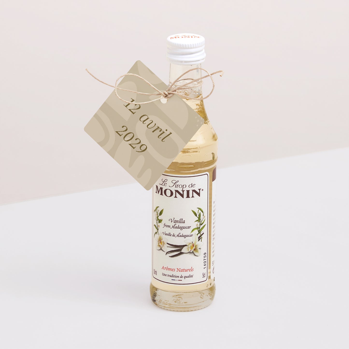 Etiquette perforée Mariage Carrée Camaieu abstrait photo N° 3