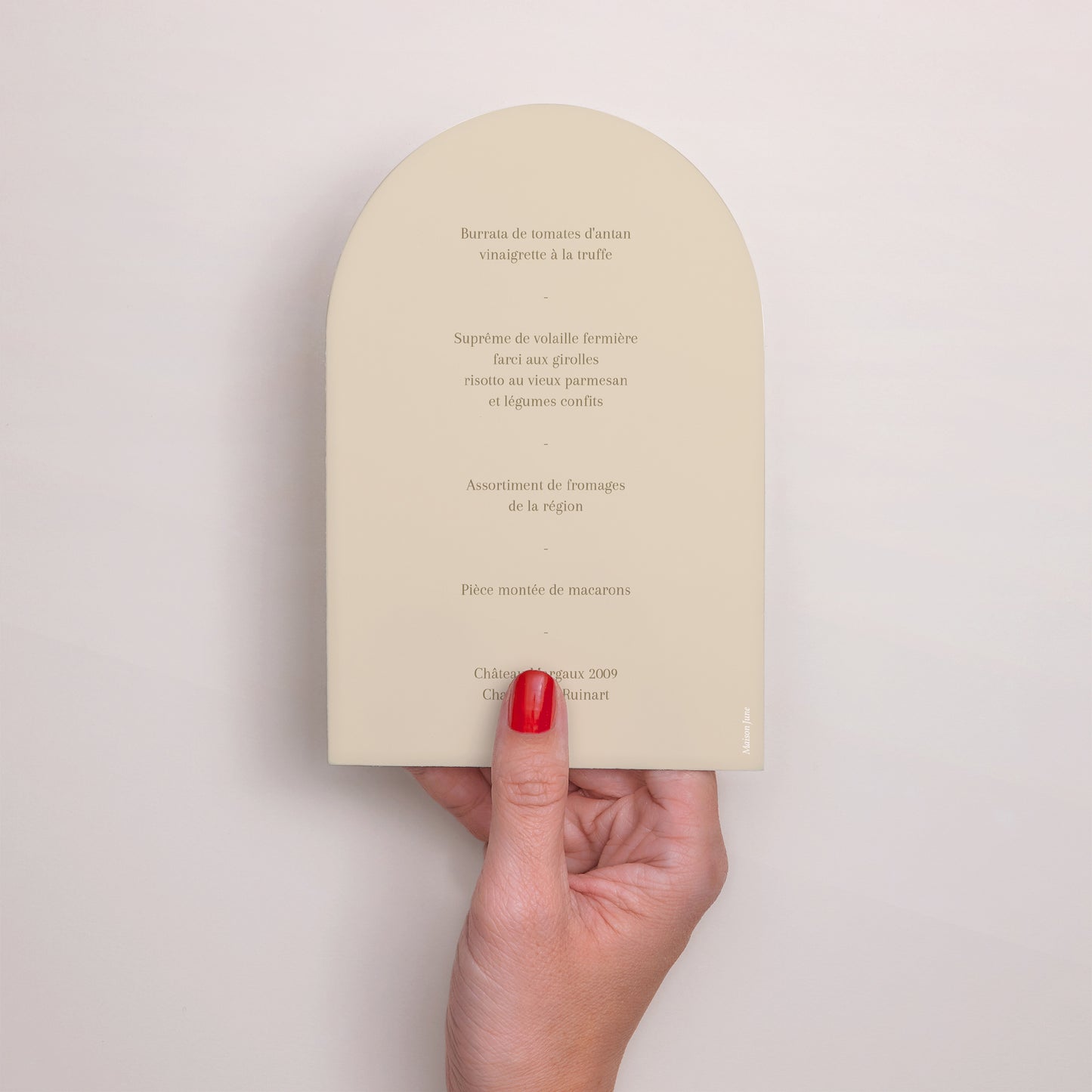 Menu Mariage Arche Gypsophile élégant photo N° 3