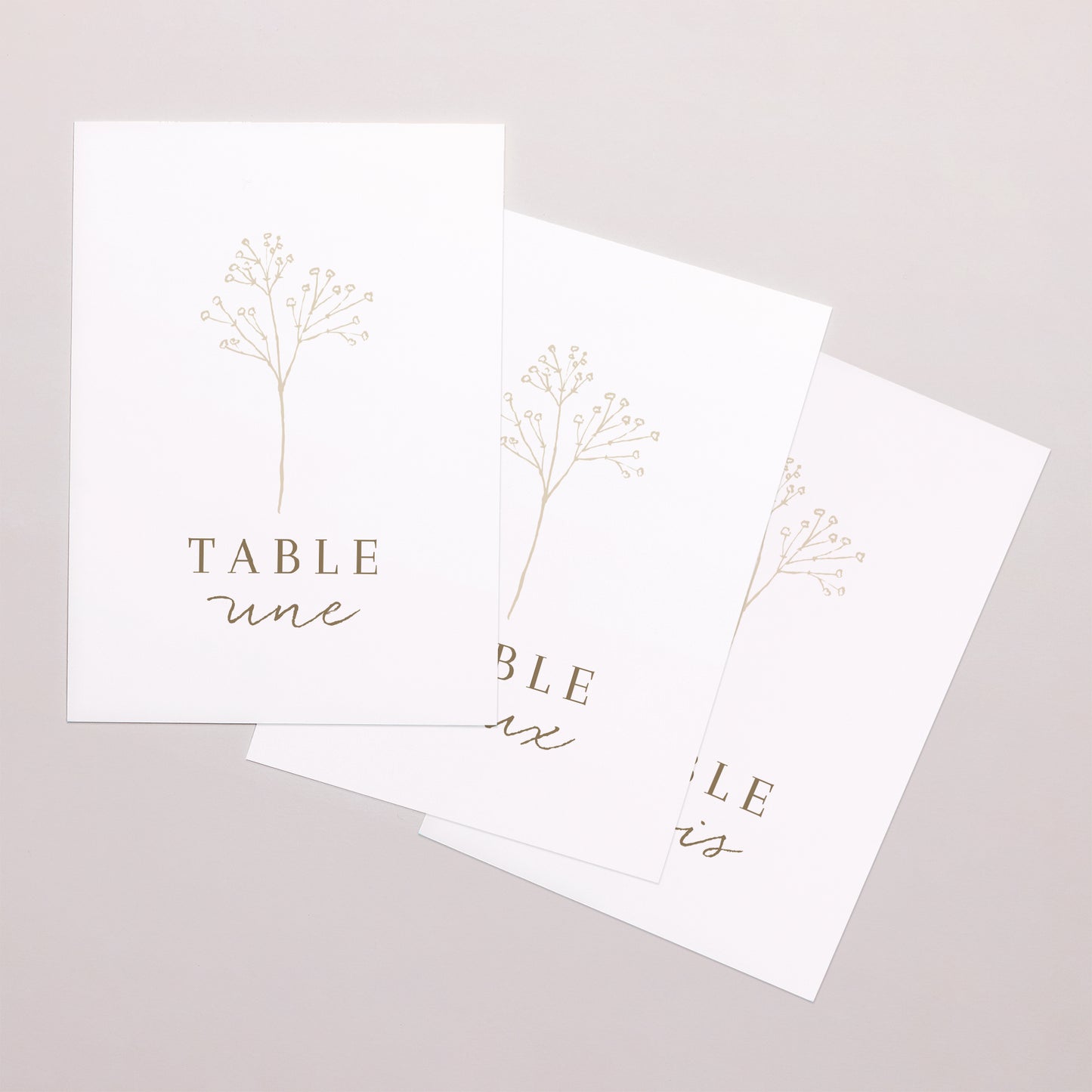 Marque table Mariage Rectangle Gypsophile élégant photo N° 1
