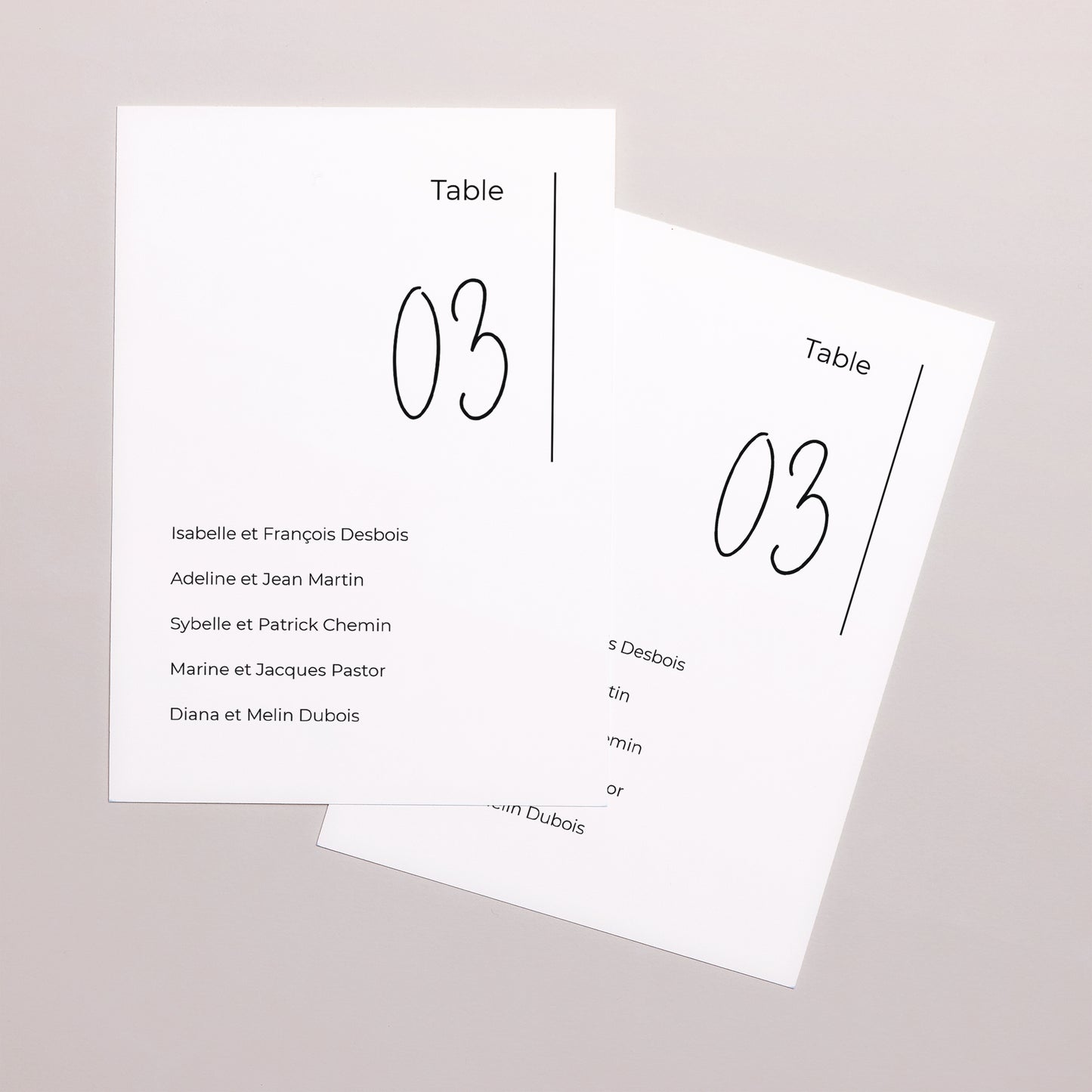 Marque table Mariage Rectangle Photo + typo photo N° 2