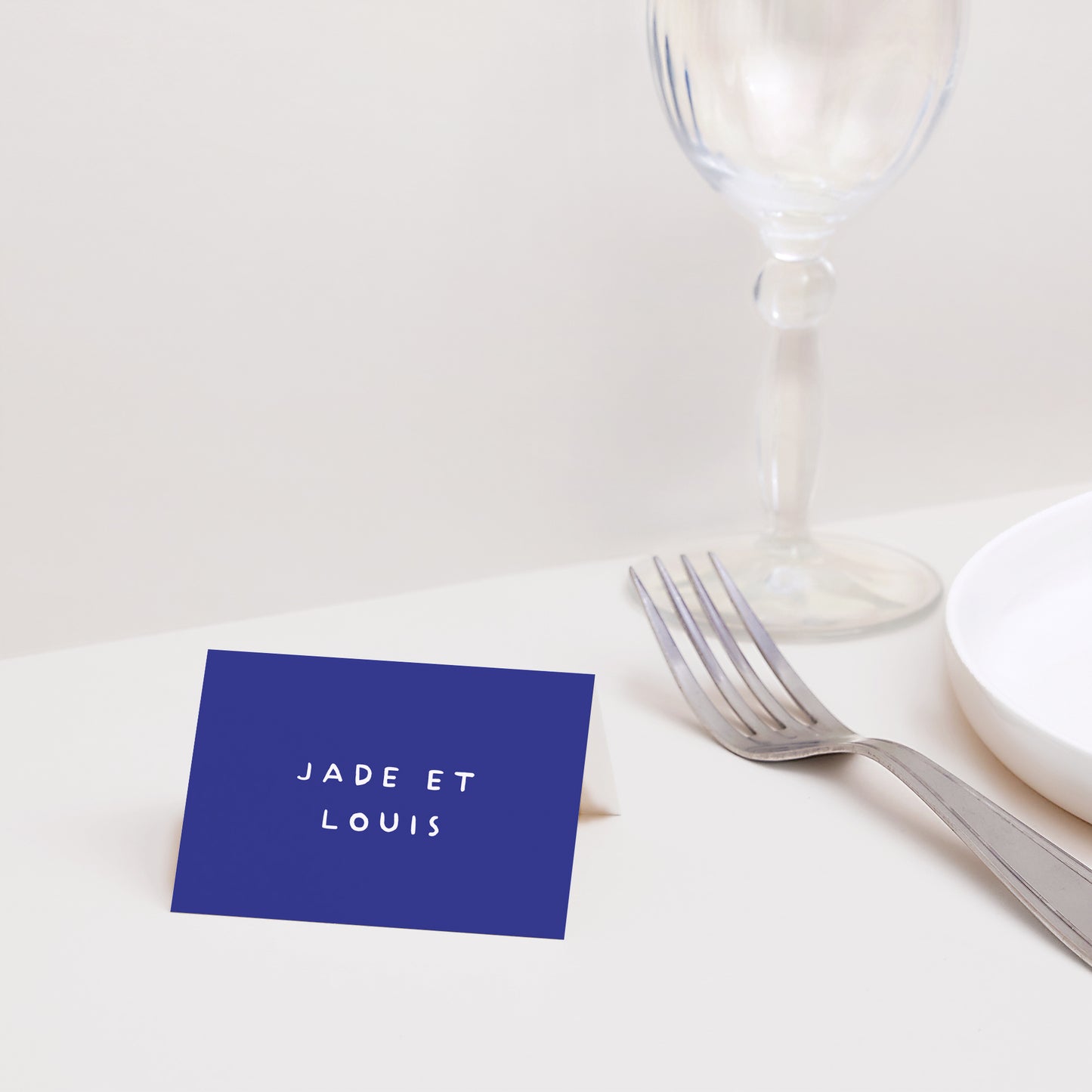 Marque-place Mariage 2 volets Bleu Majorelle photo N° 2