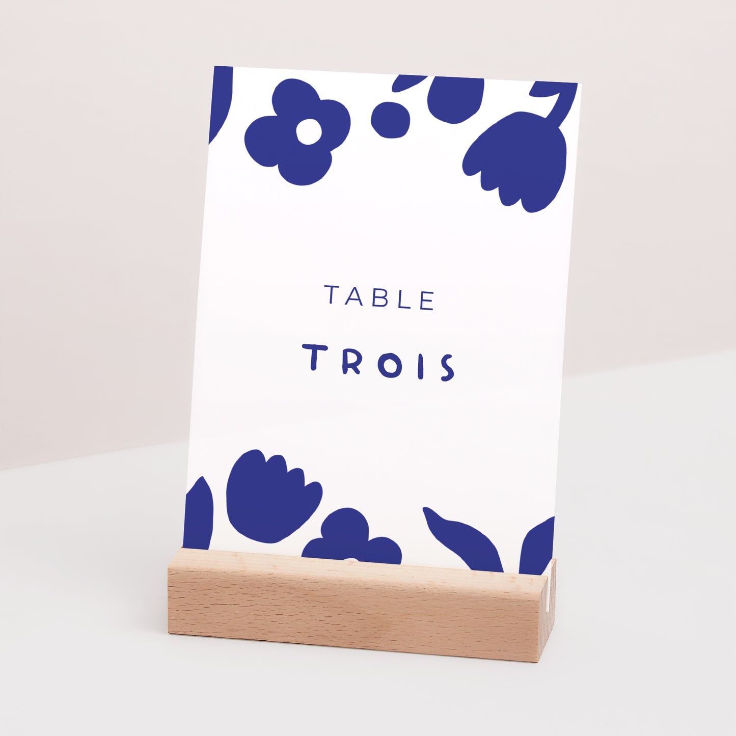 Marque table Mariage Rectangle Bleu Majorelle photo N° 3
