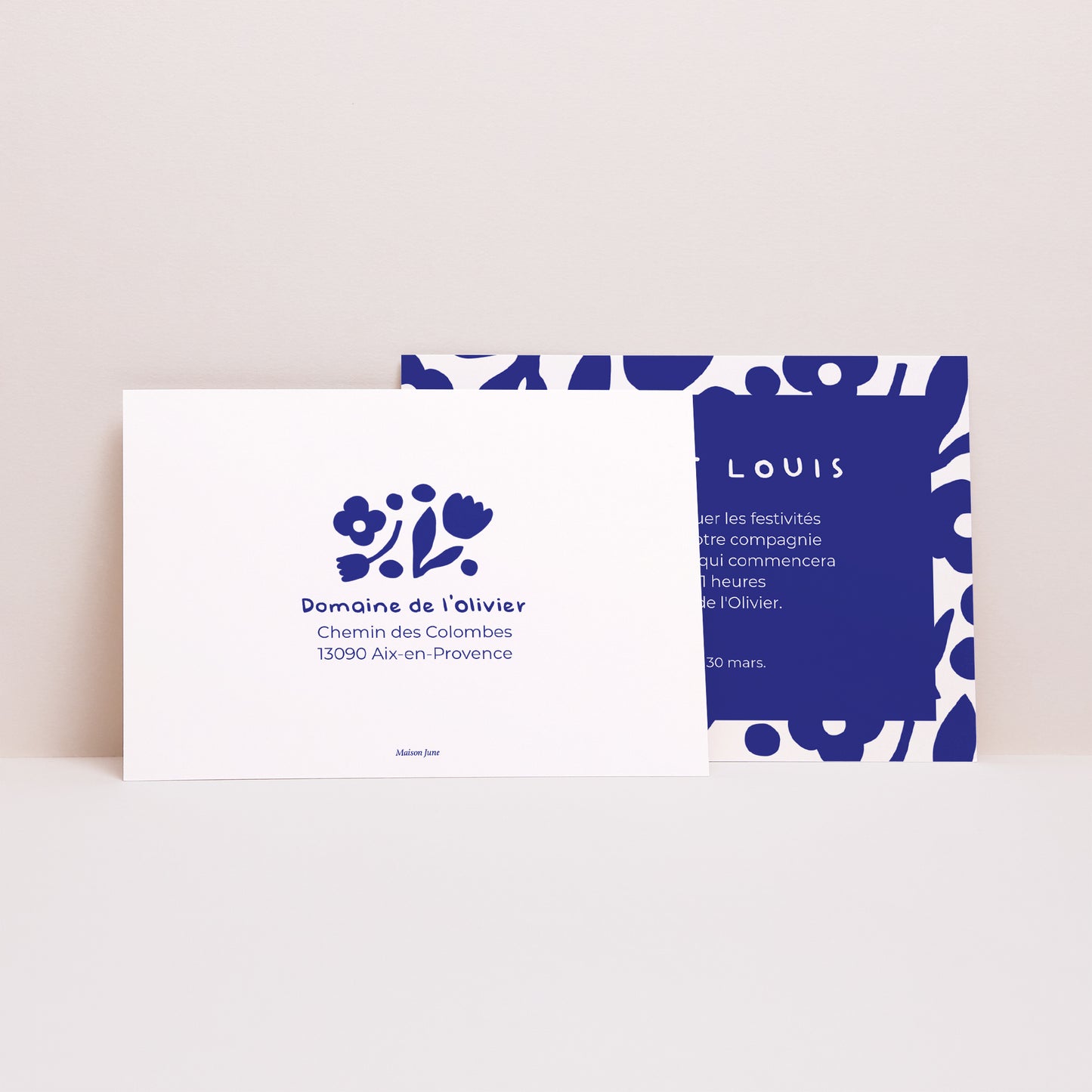 Invitations Mariage Paysage Bleu Majorelle photo N° 2