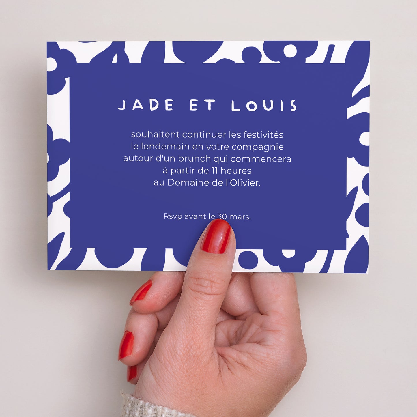 Invitations Mariage Paysage Bleu Majorelle photo N° 3