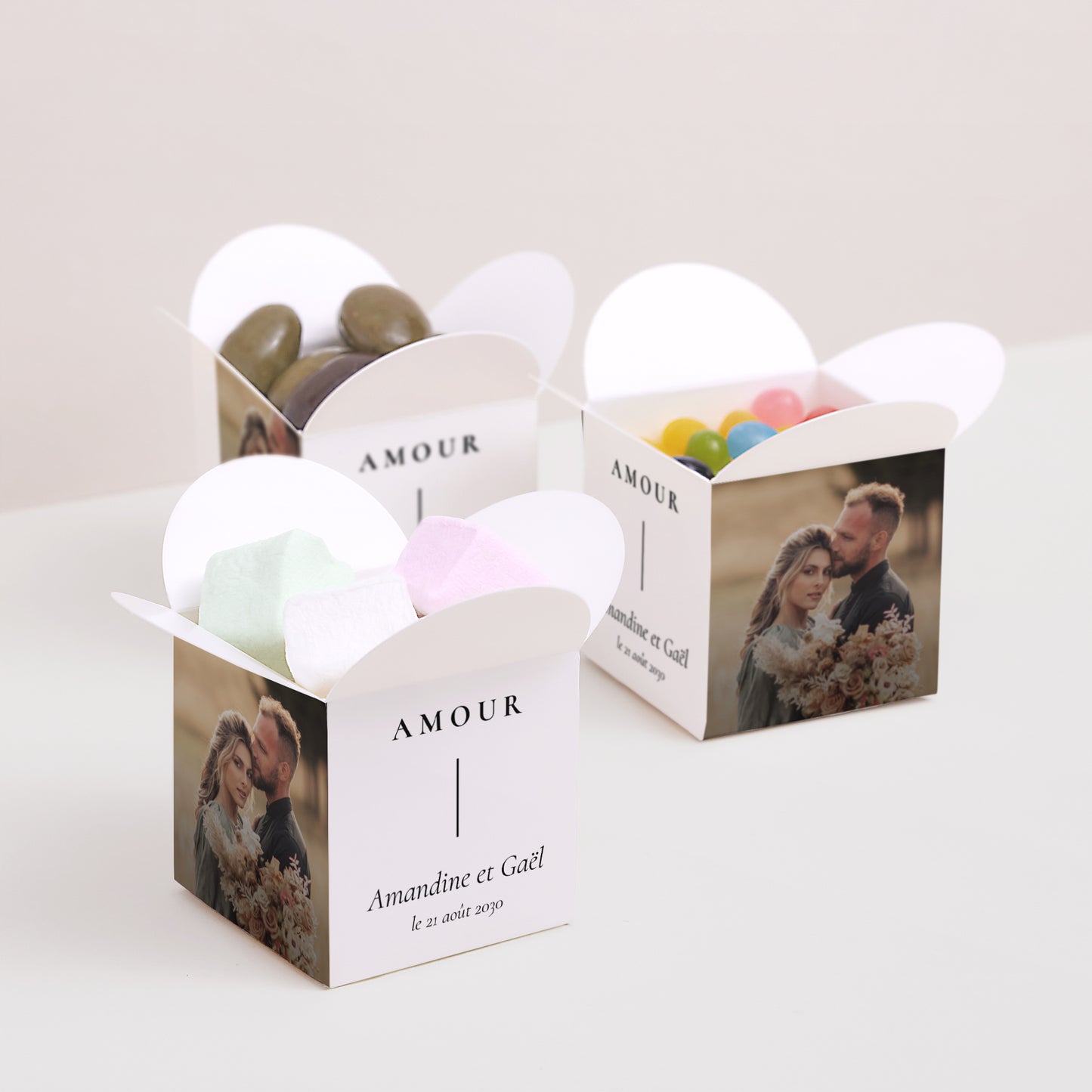 Boîte à dragées Mariage Ouverture papillon TYPO photo N° 3