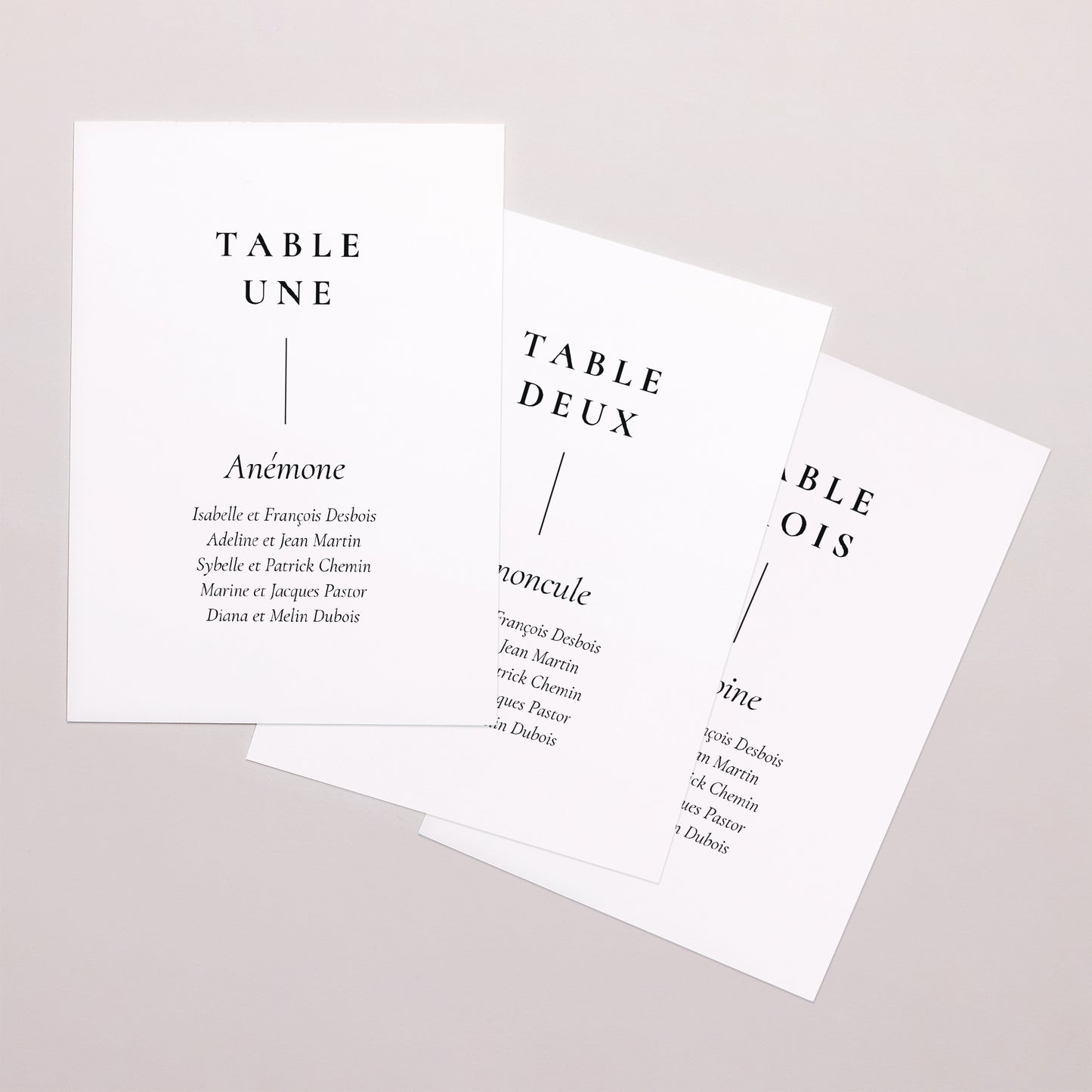 Marque table Mariage Rectangle TYPO photo N° 1