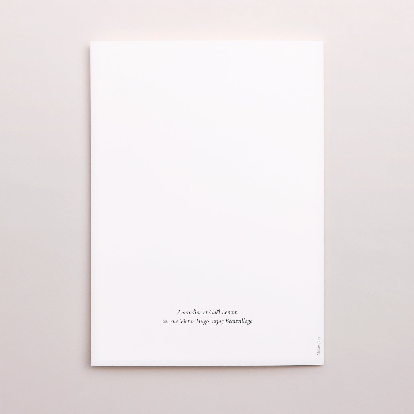 Remerciements Mariage Portrait double volet TYPO photo N° 3