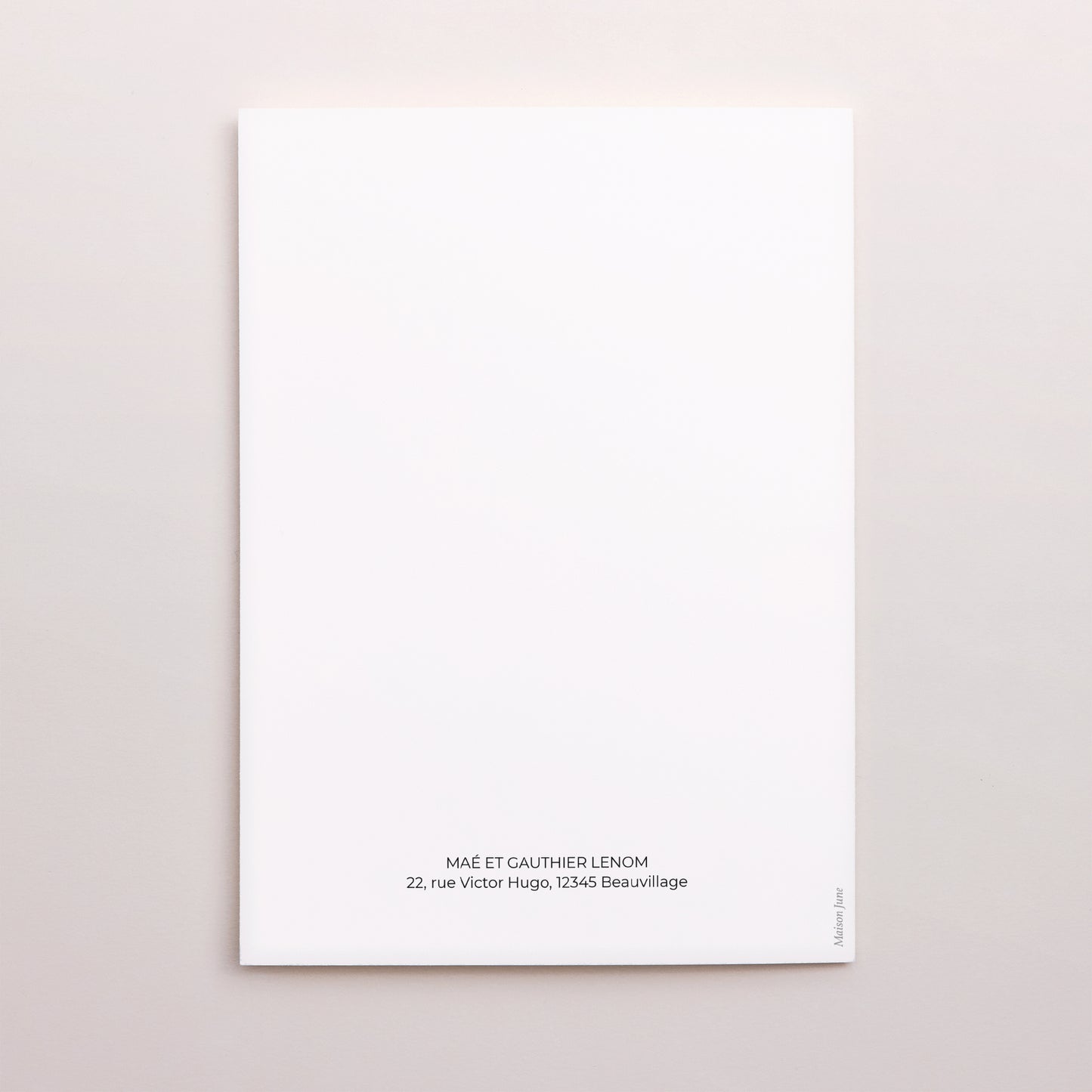 Remerciements Mariage Portrait double volet Typo Date photo N° 3