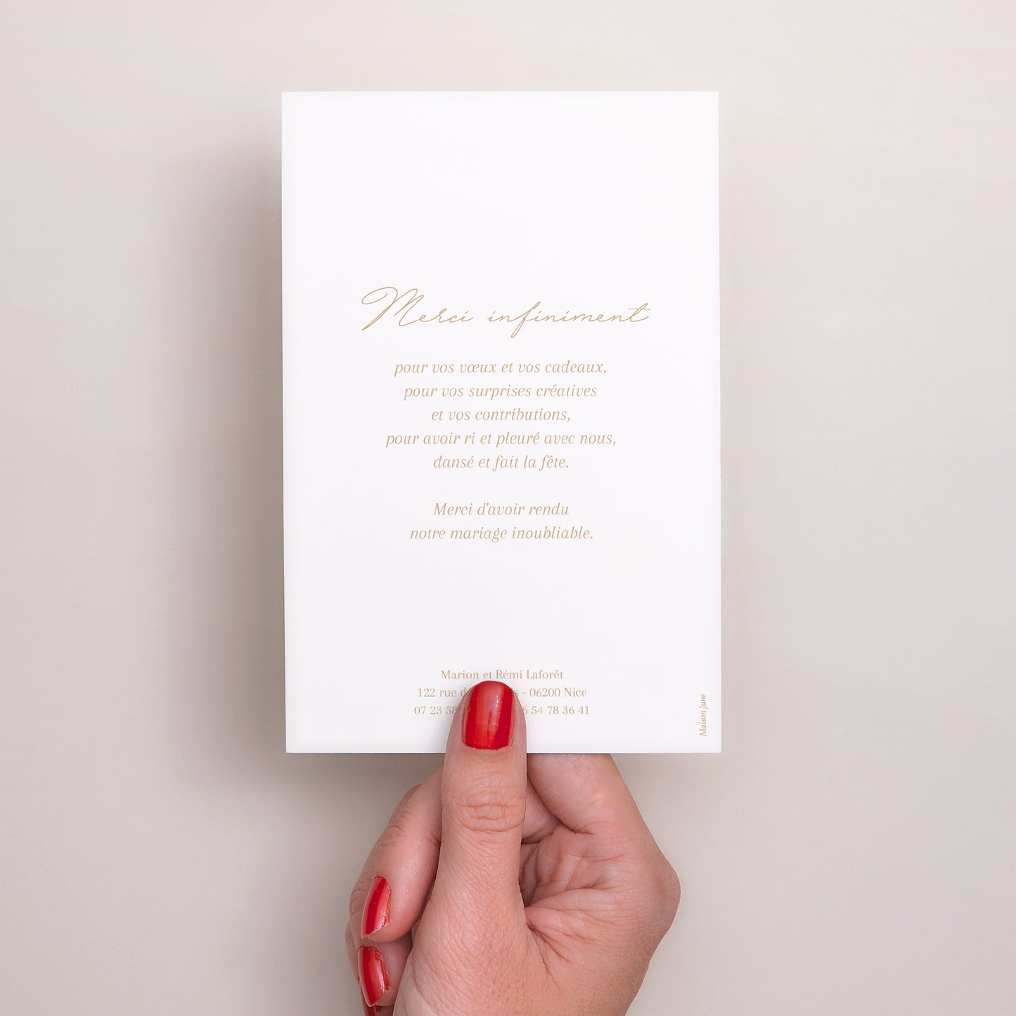 Remerciements Mariage Portrait Un Grand Oui photo N° 3