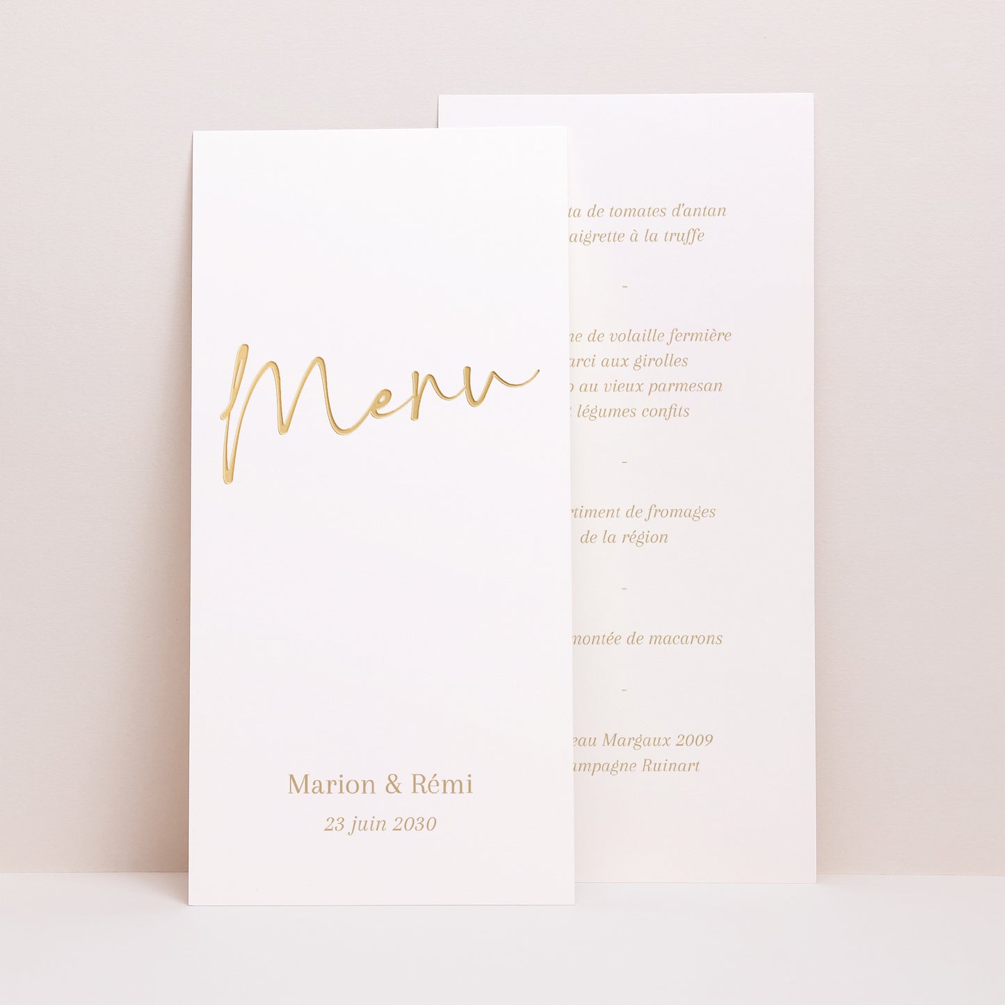 Menu Mariage Panoramique portrait Un grand oui photo N° 1