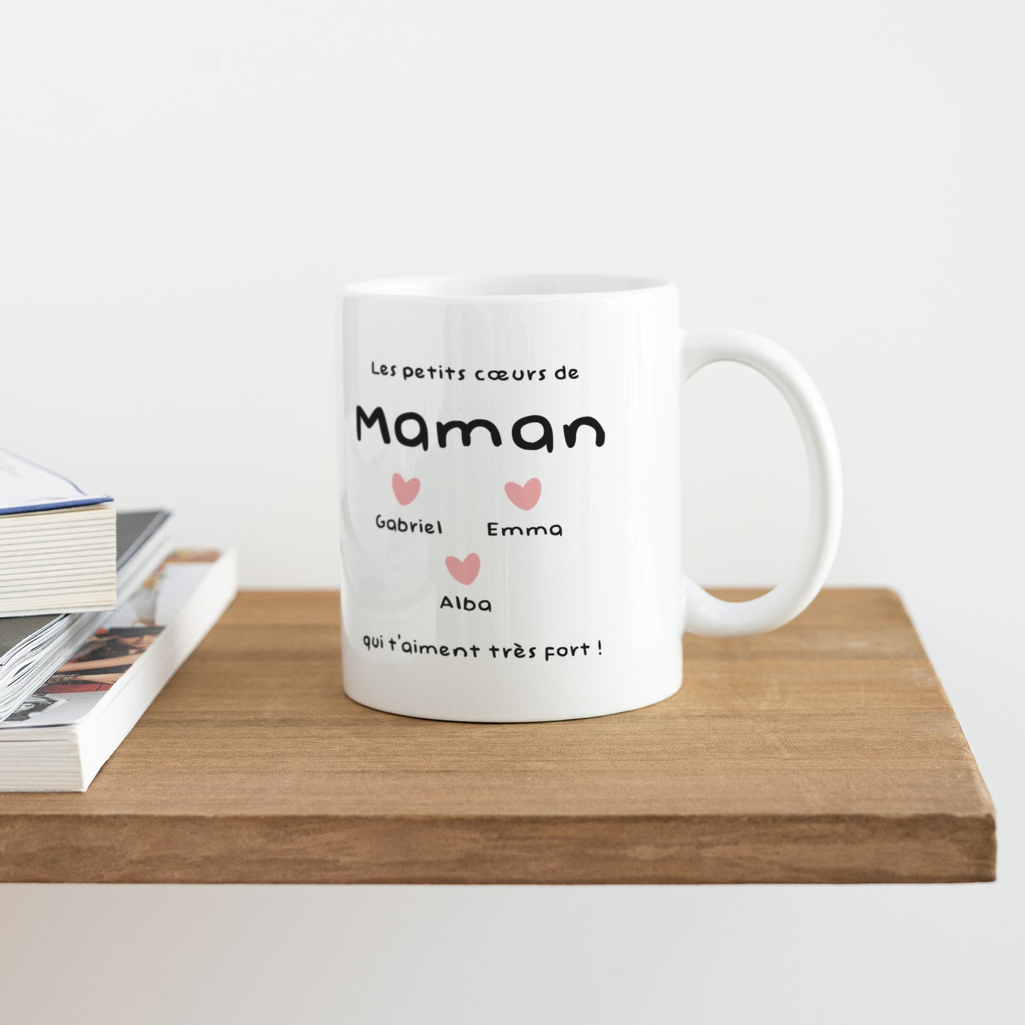 Mug Objets Blanc Les petits cœurs de Maman photo N° 4
