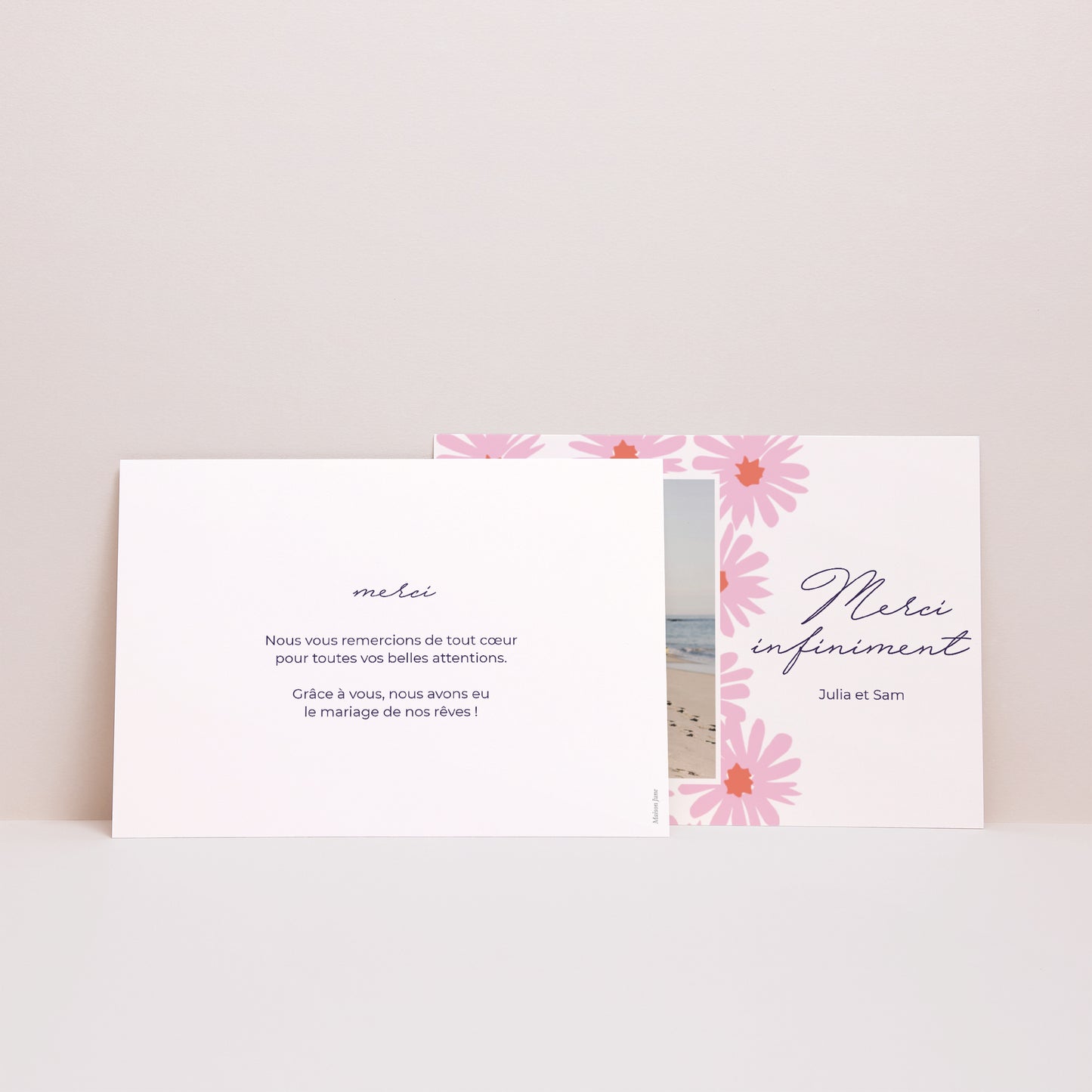 Remerciements Mariage Paysage Fleurs pop III photo N° 3