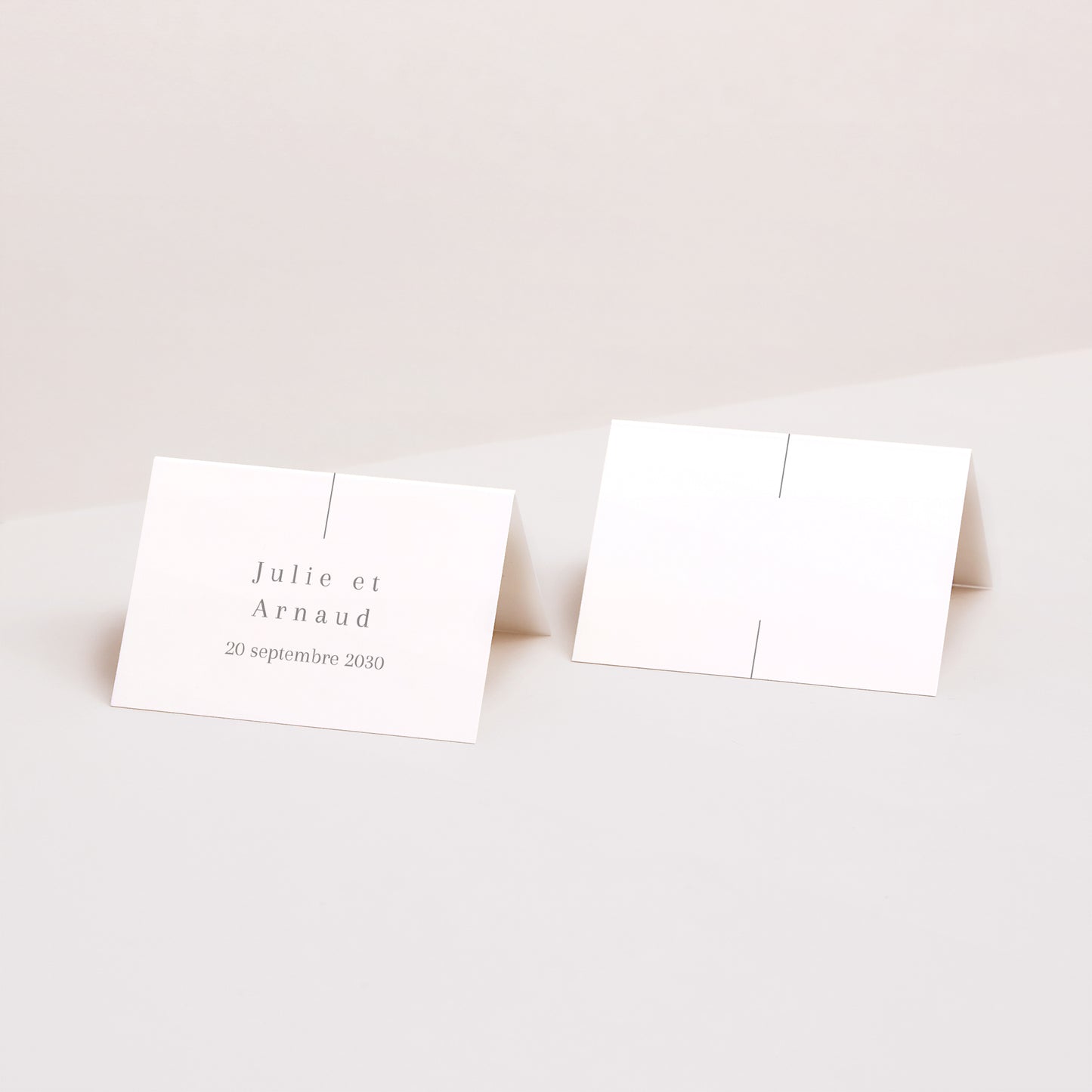 Marque-place Mariage 2 volets Date et ligne photo N° 1