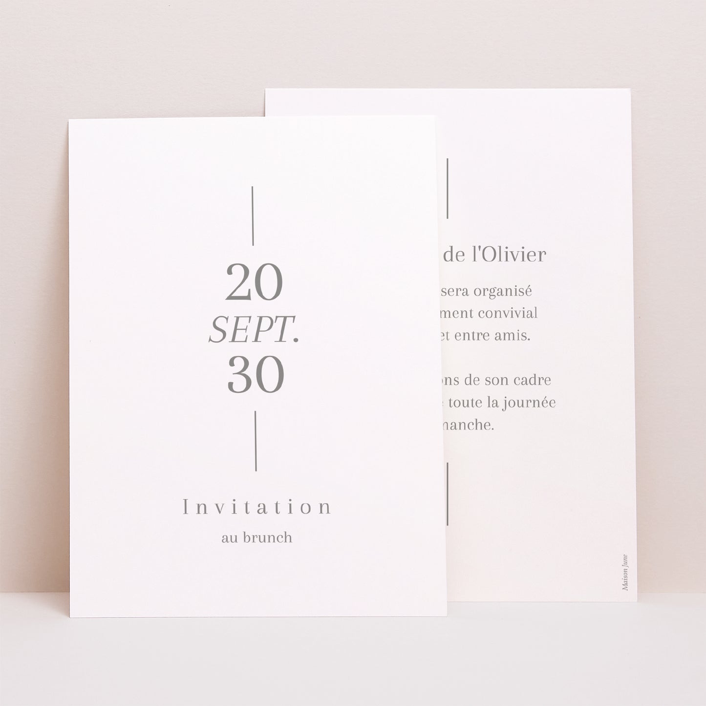 Invitations Mariage Portrait Date et ligne photo N° 1