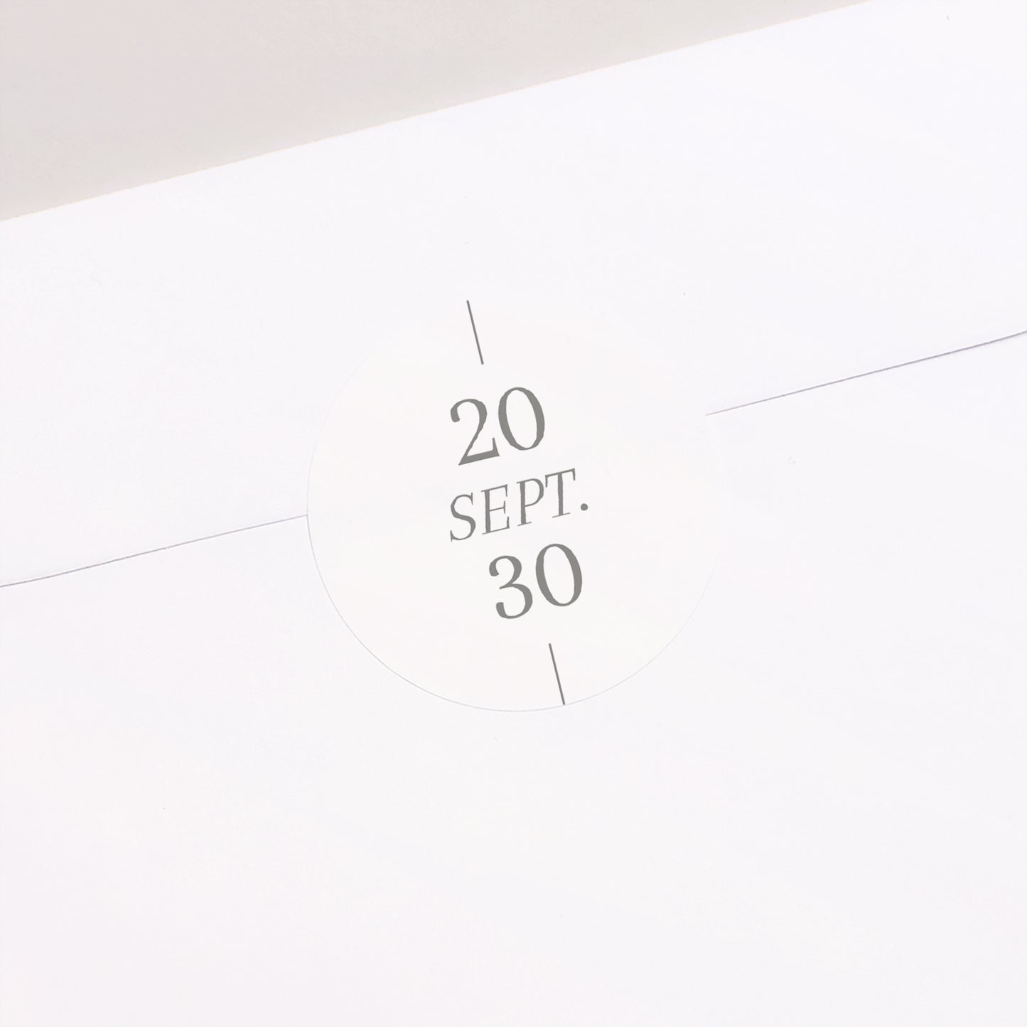 Sticker Mariage Rond Date et ligne photo N° 1